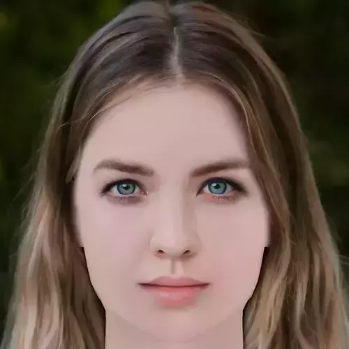 Aislinn Paul Head - No Hair - Low poly head for game