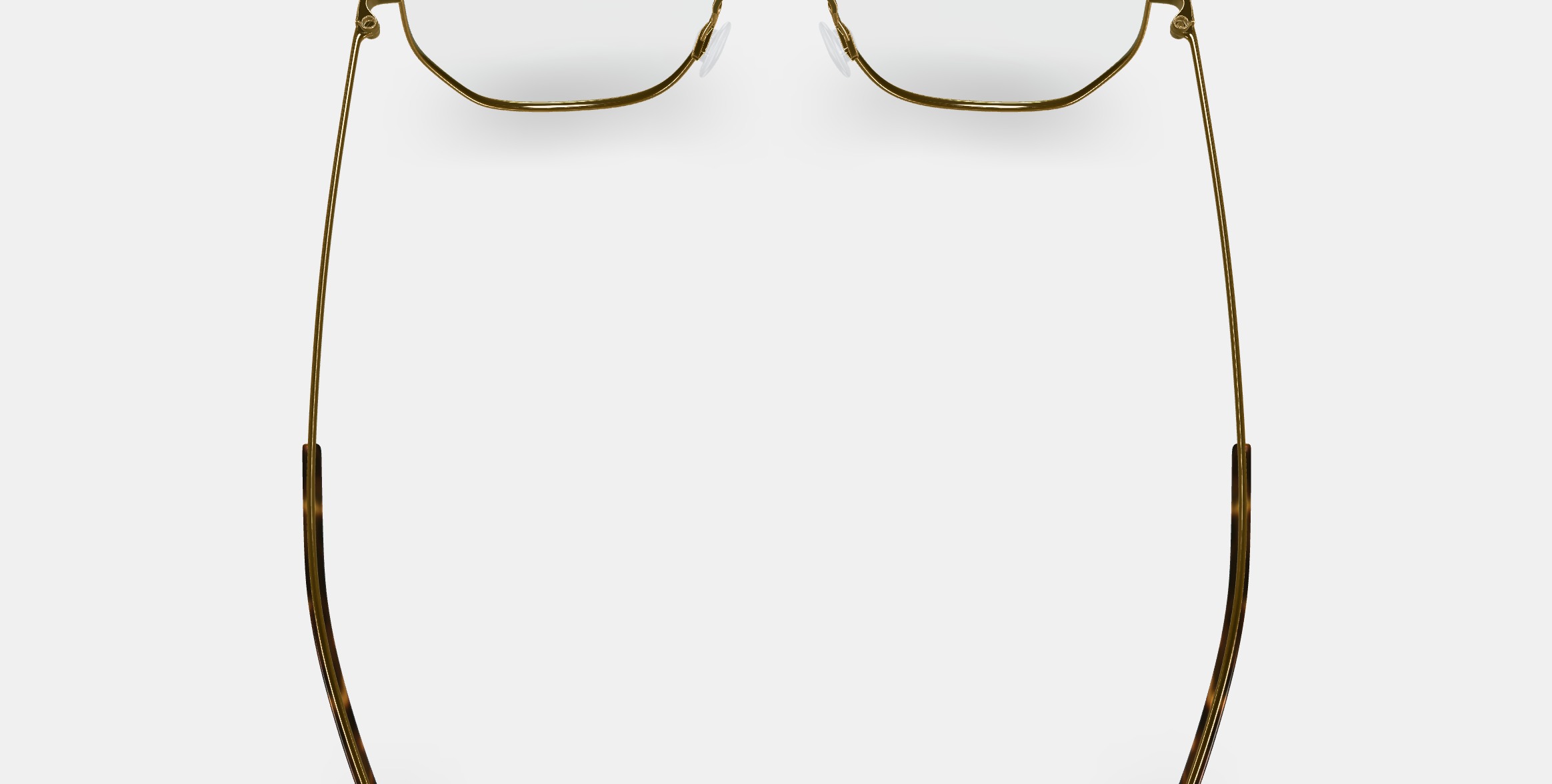 Hale Eyeglasses in Polished Gold 3D model_4