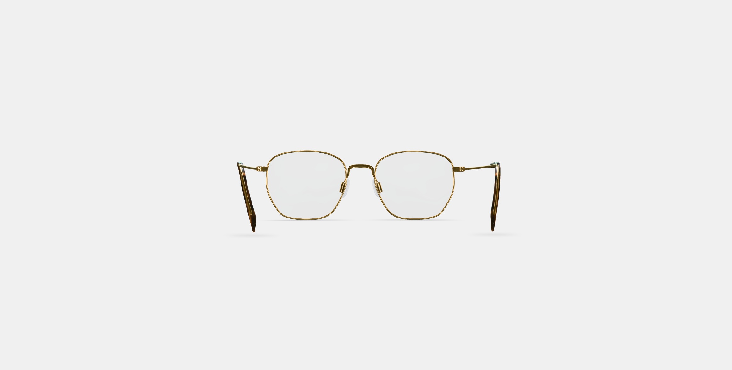 Hale Eyeglasses in Polished Gold 3D model_14