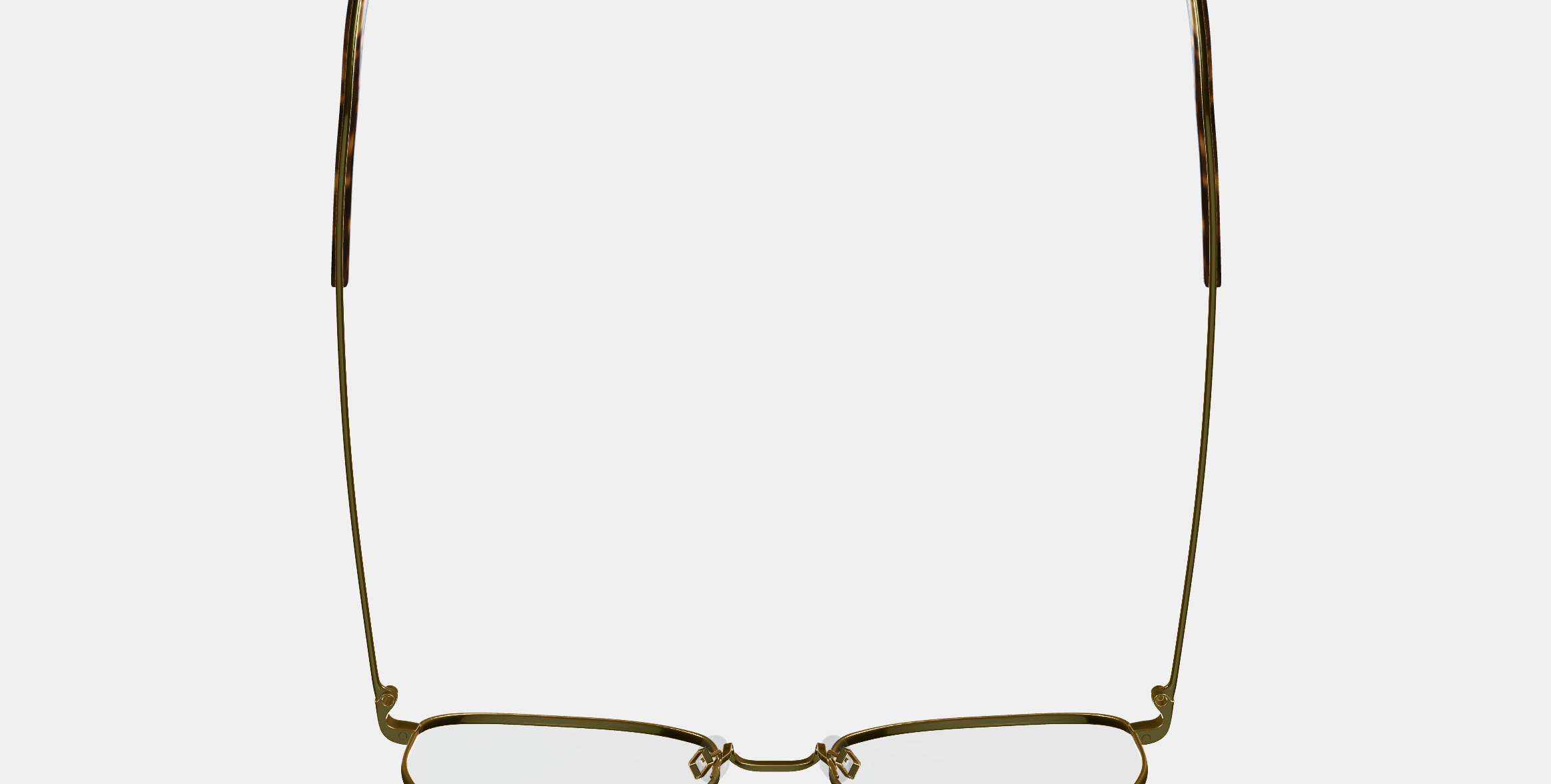 Hale Eyeglasses in Polished Gold 3D model_9