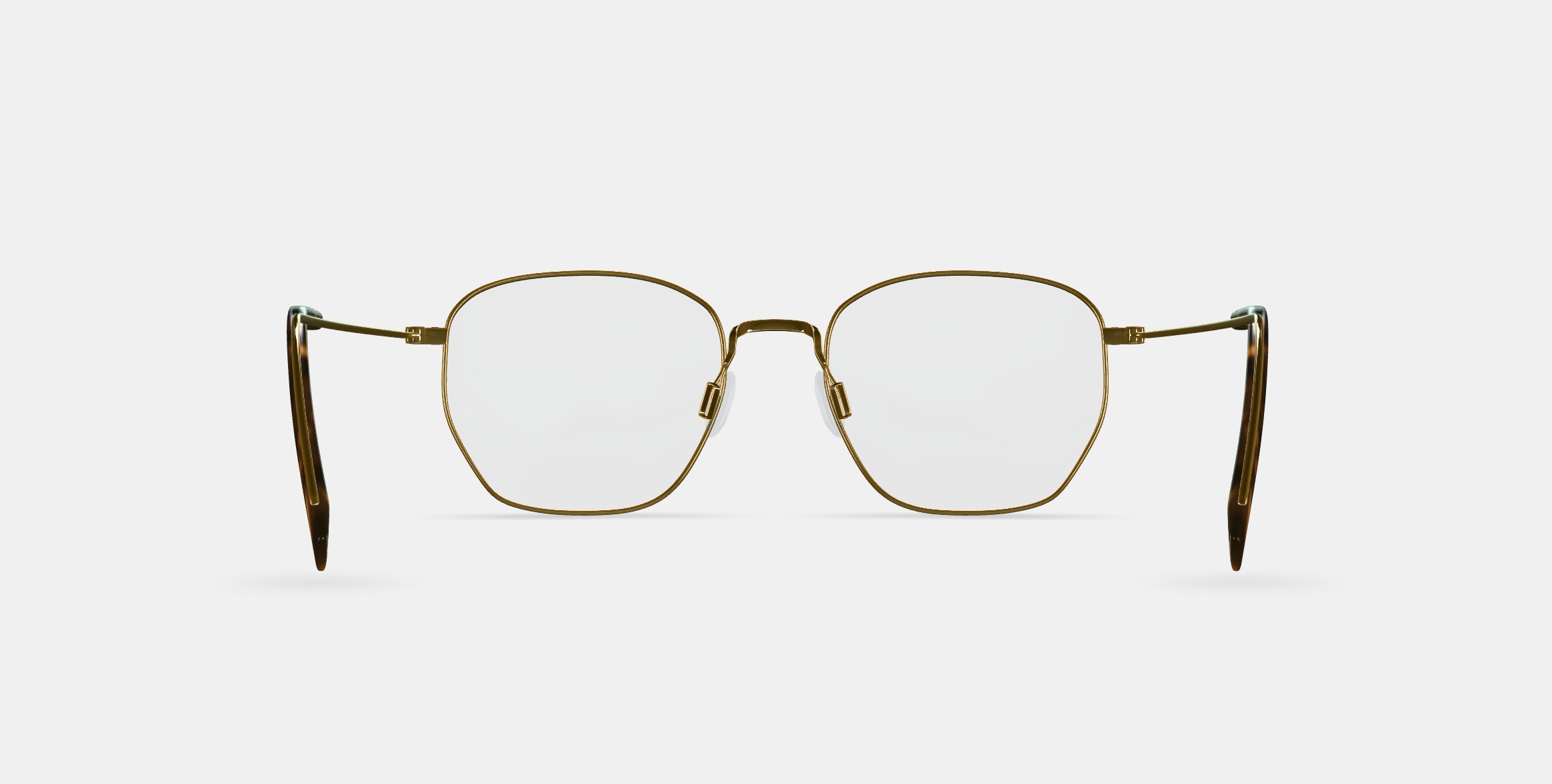Hale Eyeglasses in Polished Gold 3D model_15