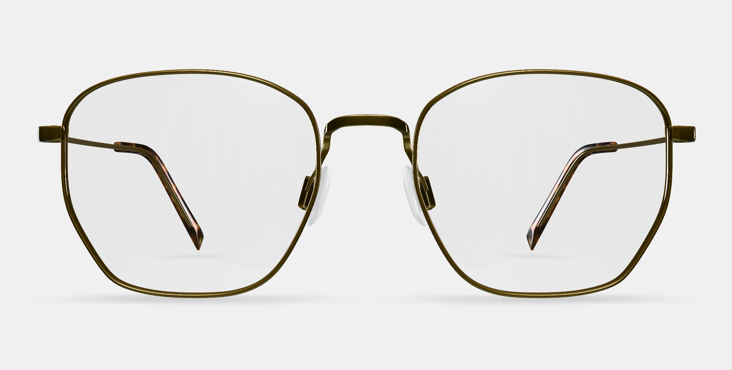 Hale Eyeglasses in Polished Gold 3D model_12