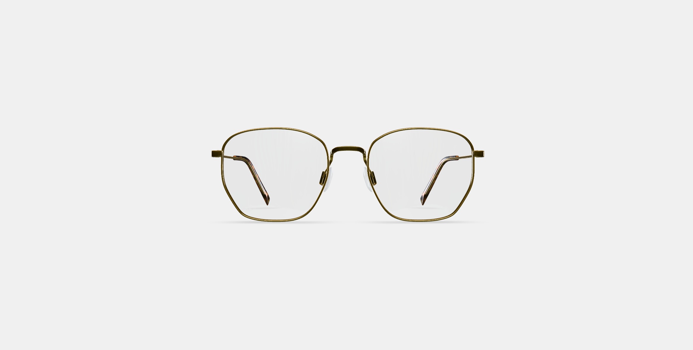 Hale Eyeglasses in Polished Gold 3D model_10
