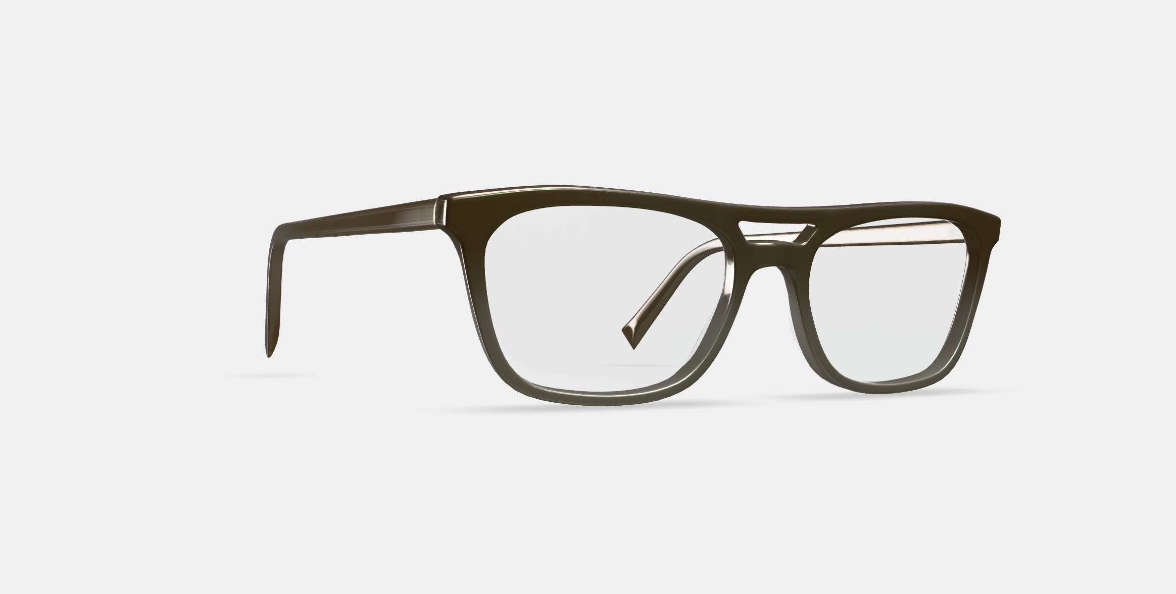 Benicio Eyeglasses in Sage Leaf Fade 3D model_9