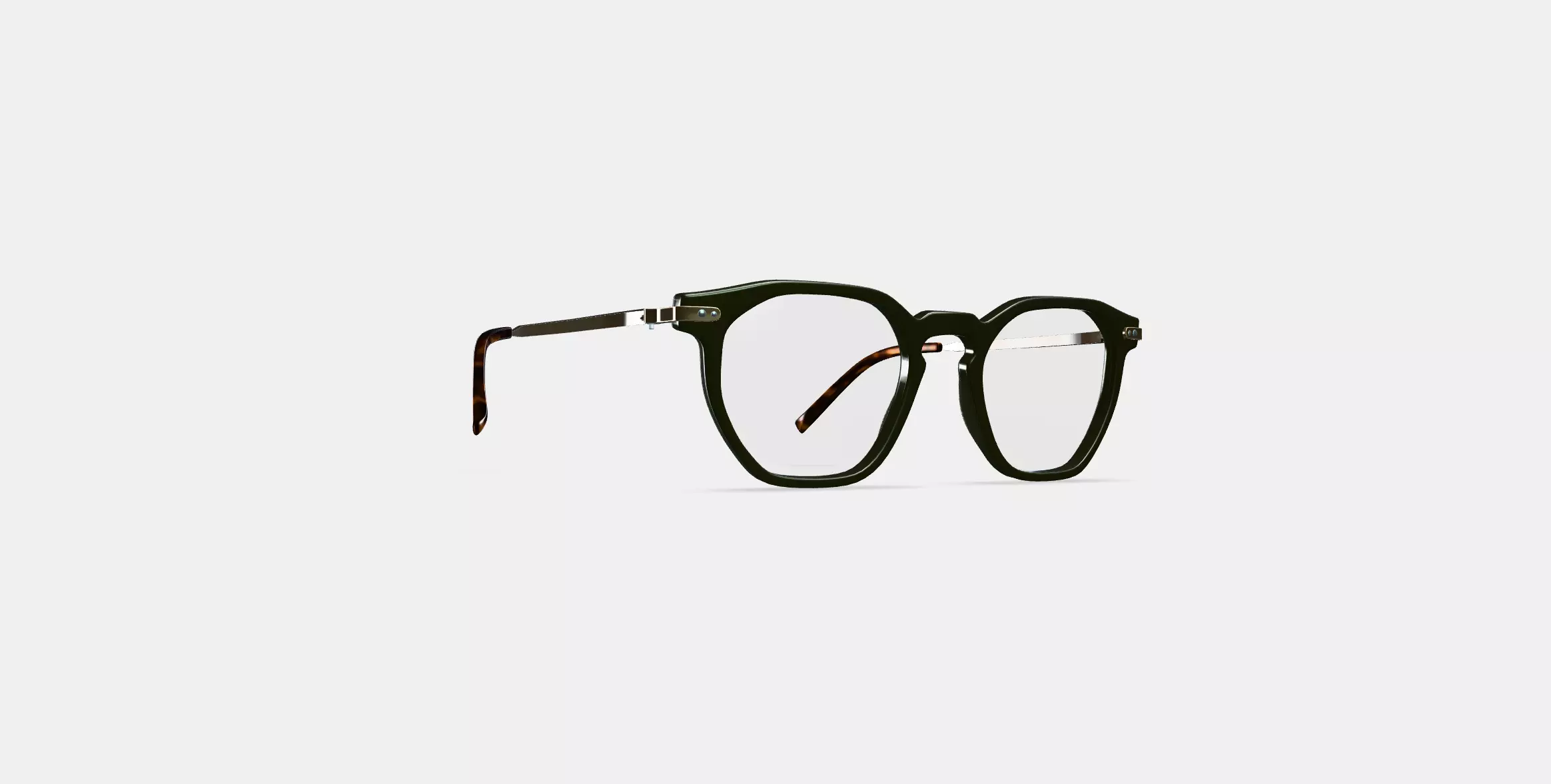 Rustin Eyeglasses in Olive with Riesling 3D model