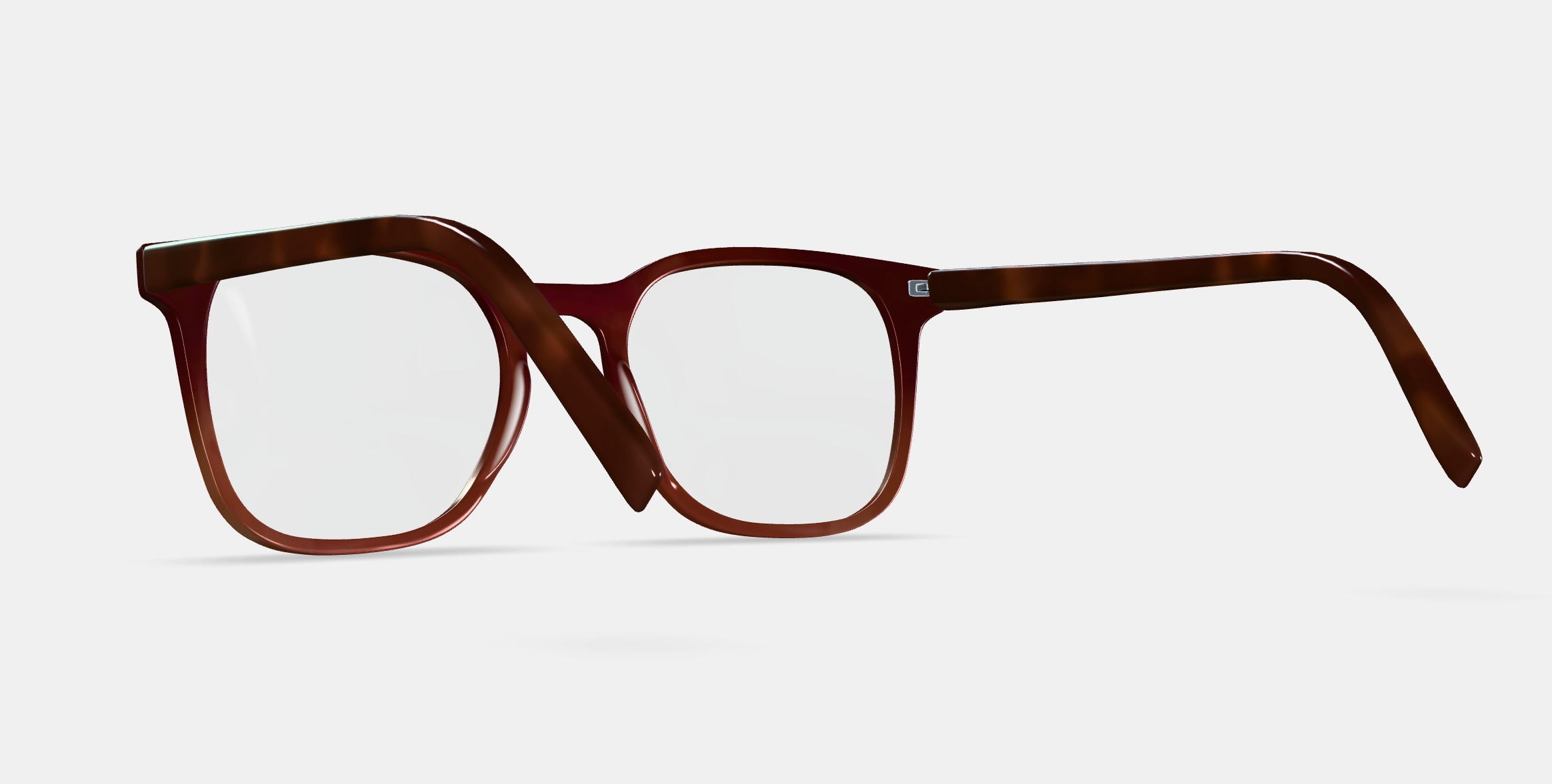 Rosie Eyeglasses in Mulberry Tortoise Fade 3D model_2