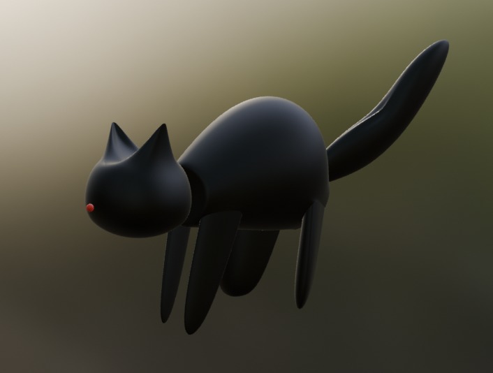 The First Half-baked Cat 3D model  Free 3D model_2