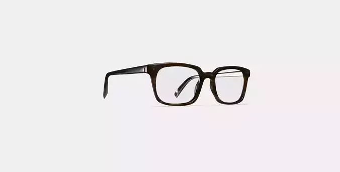 Mullins Eyeglasses in Greystone 3D model