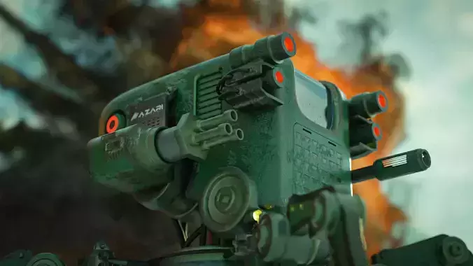Mech Model with Rig 3D model