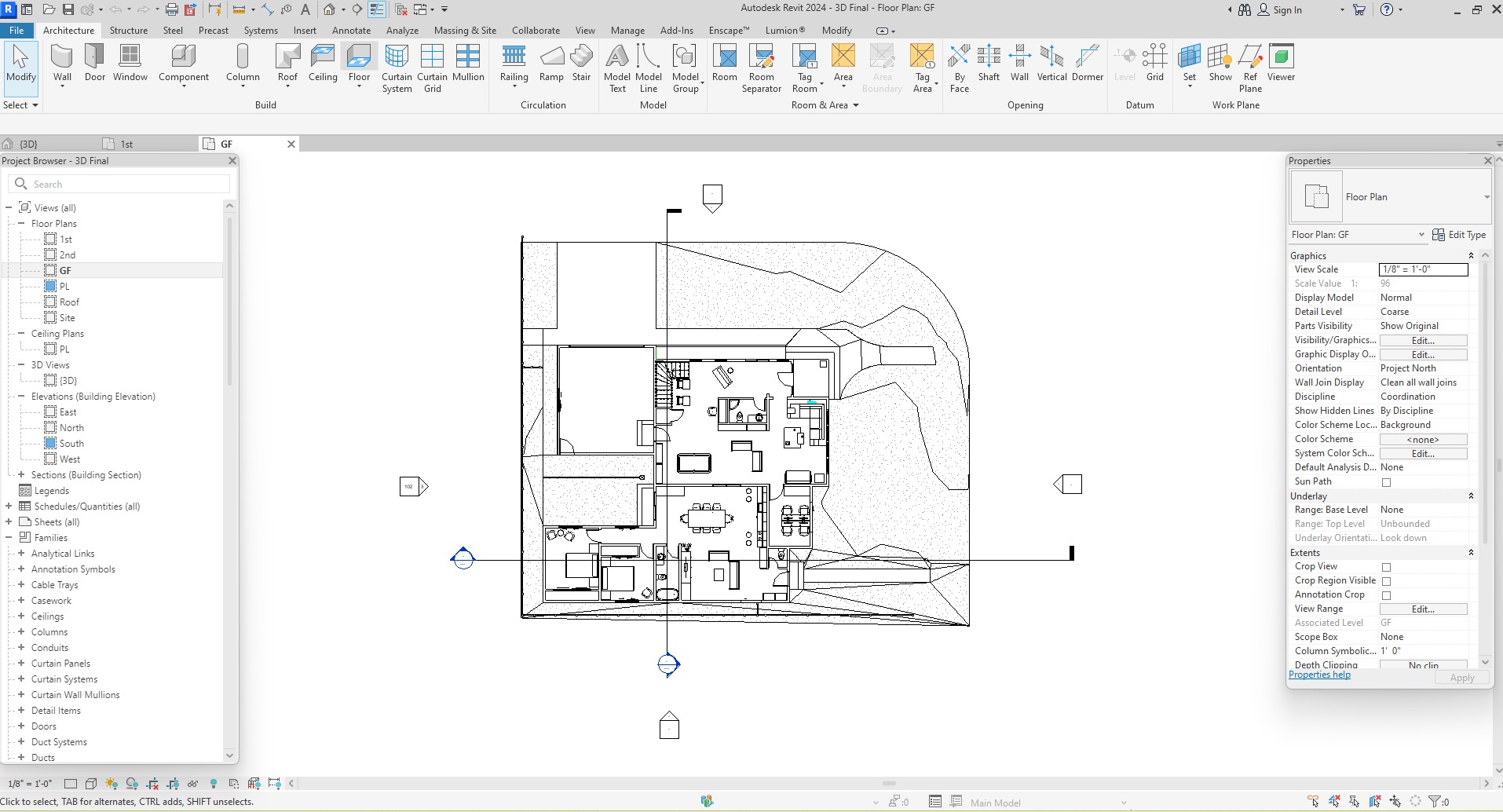 Wooden Bungalow House 3D model_4