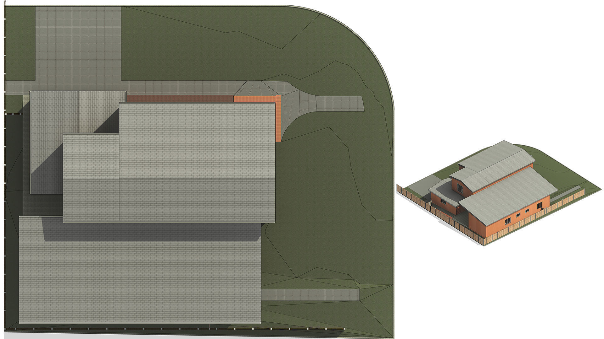 Wooden Bungalow House 3D model_11