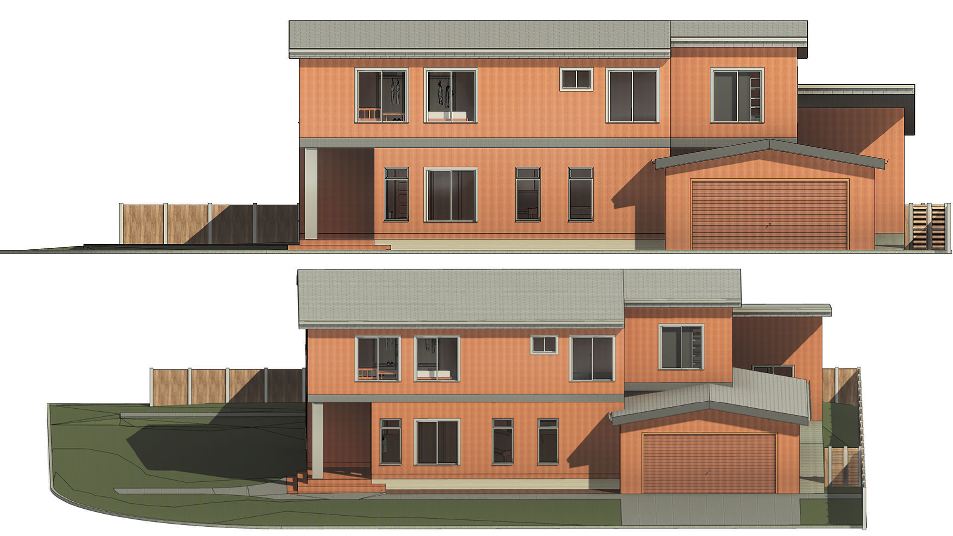 Wooden Bungalow House 3D model_6