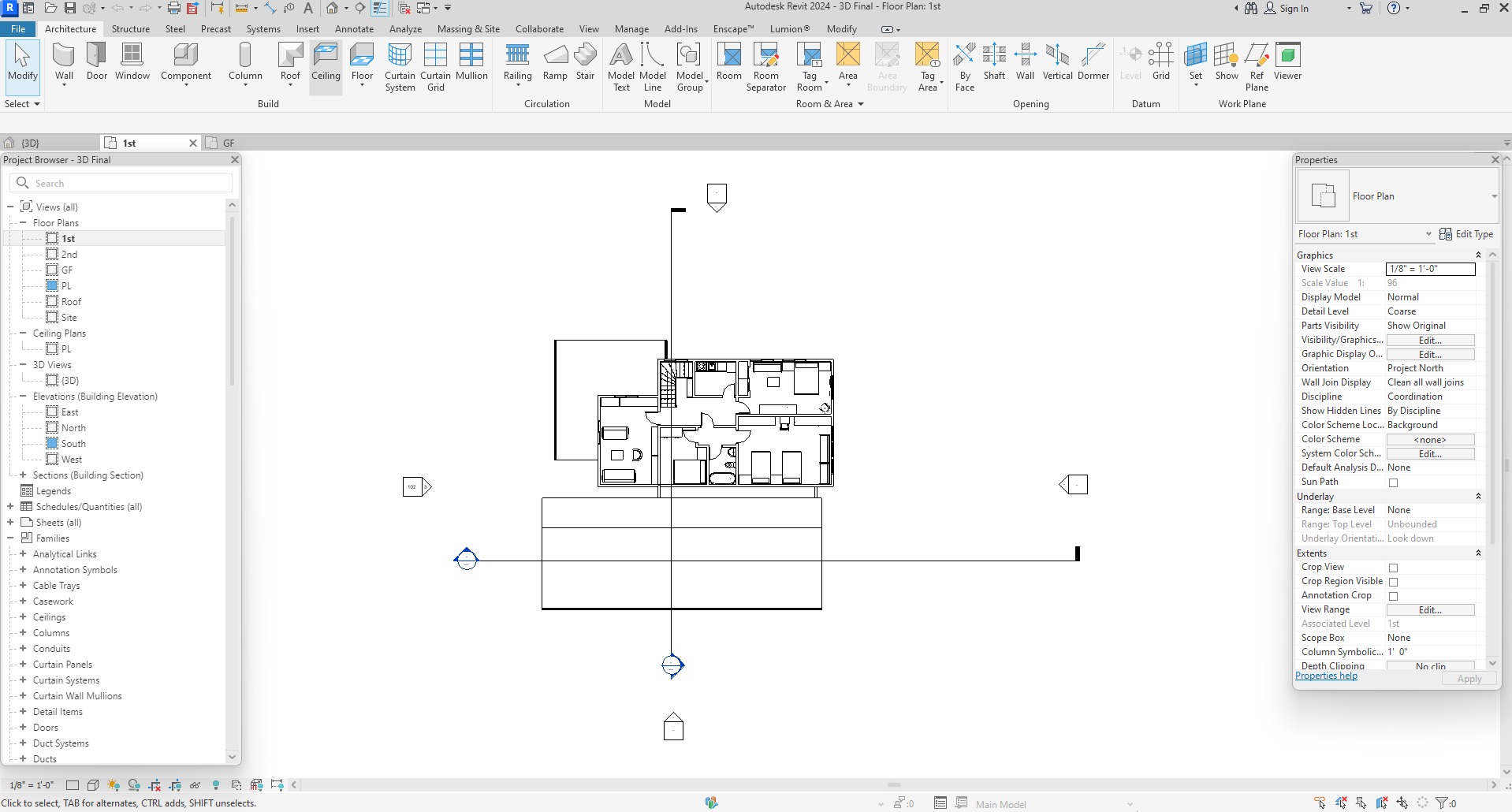 Wooden Bungalow House 3D model_8