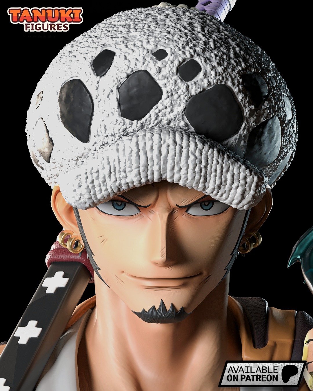 Trafalgar Law - One Piece - Bust 3D print model_1
