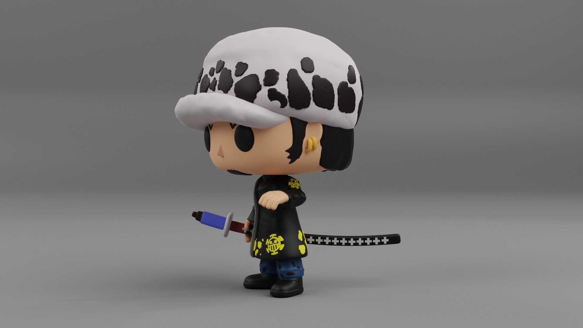 Trafalgar Law funko pop from One Piece 3D model 3D printable