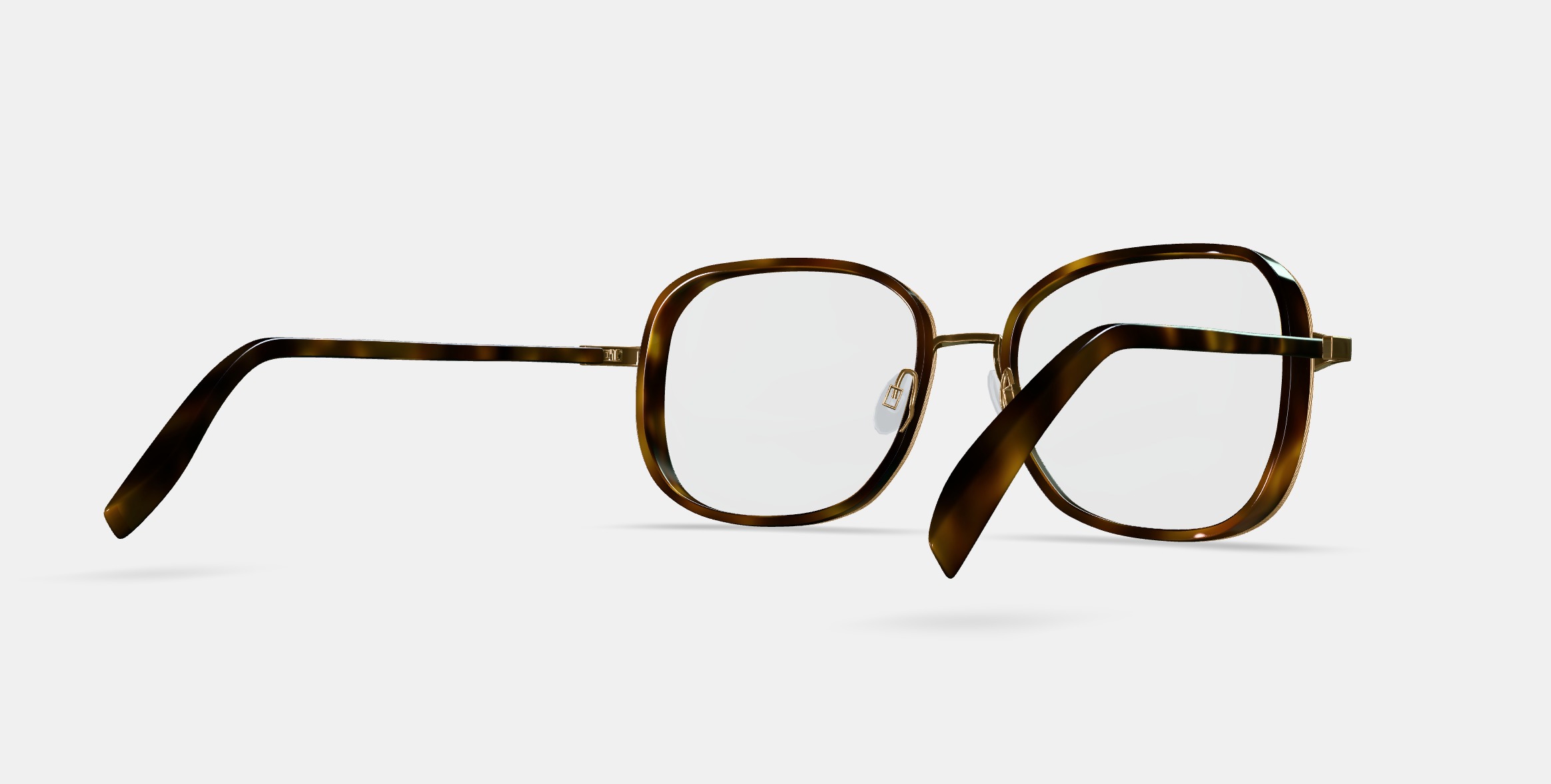 Fernanda Eyeglasses in Cognac Tortoise with Polished Gold 3D model_5
