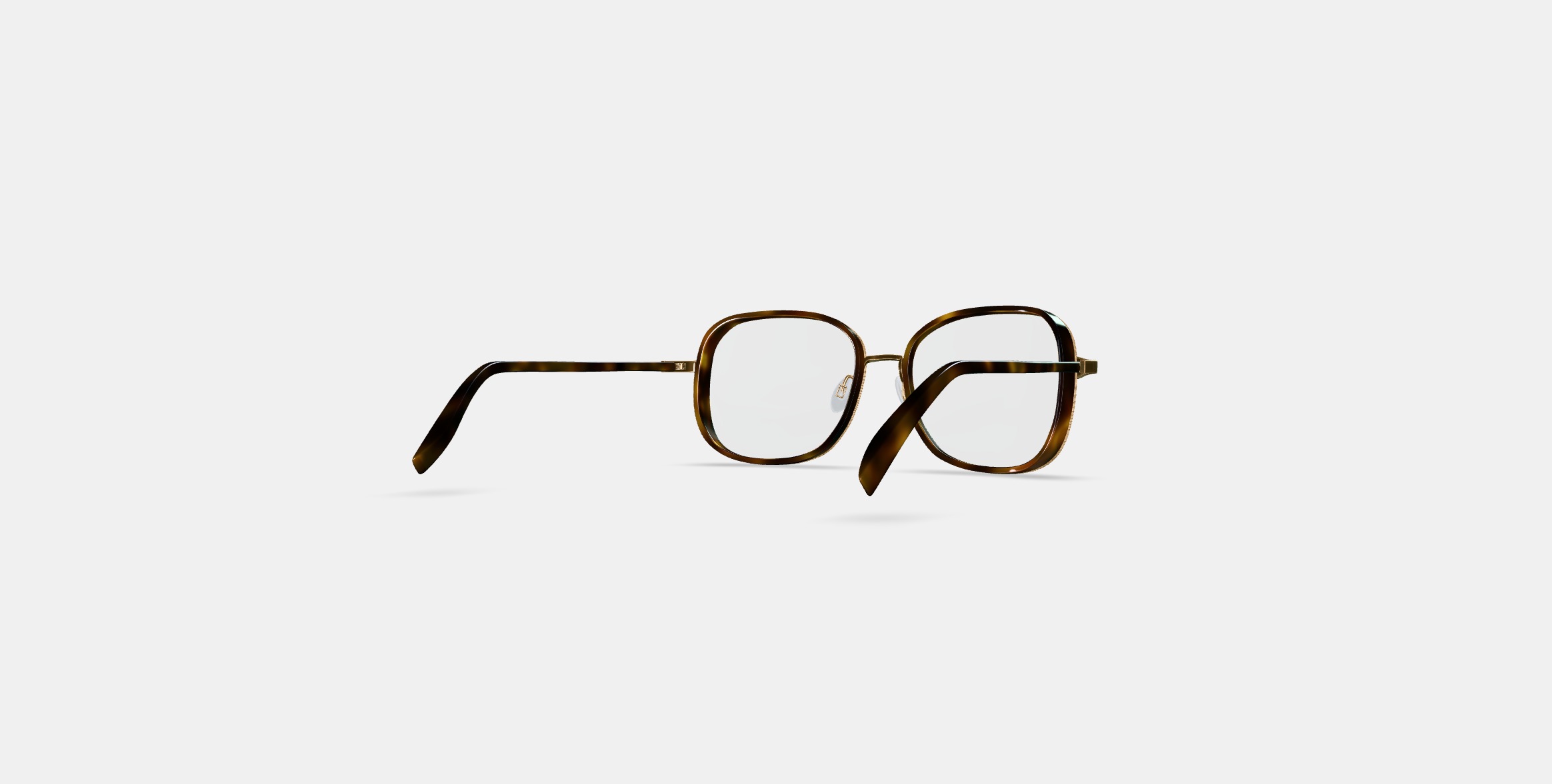 Fernanda Eyeglasses in Cognac Tortoise with Polished Gold 3D model_4