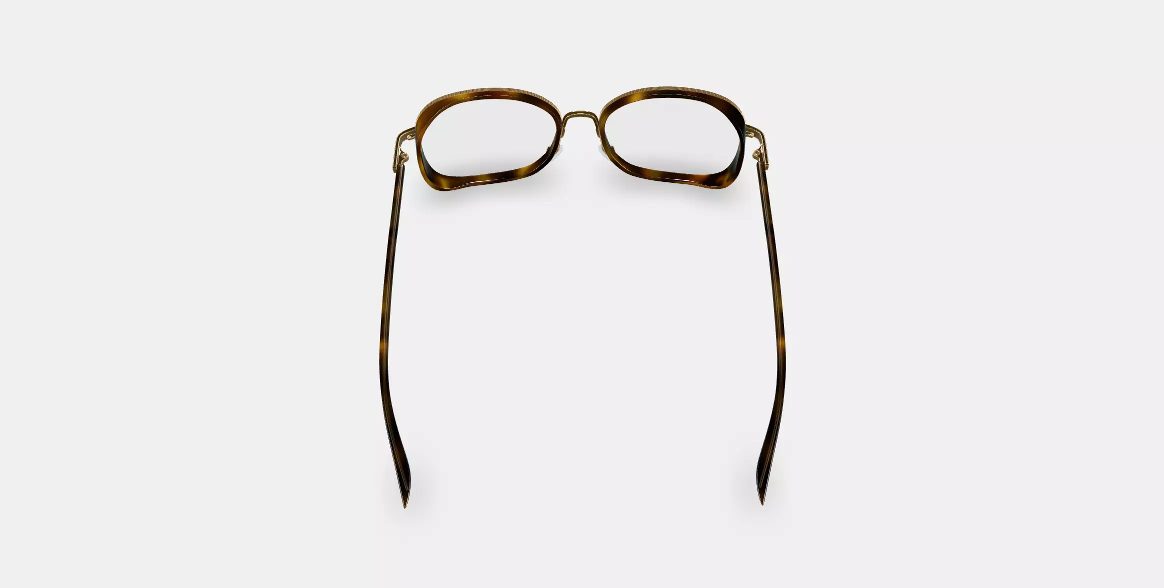 Fernanda Eyeglasses in Cognac Tortoise with Polished Gold 3D model_0
