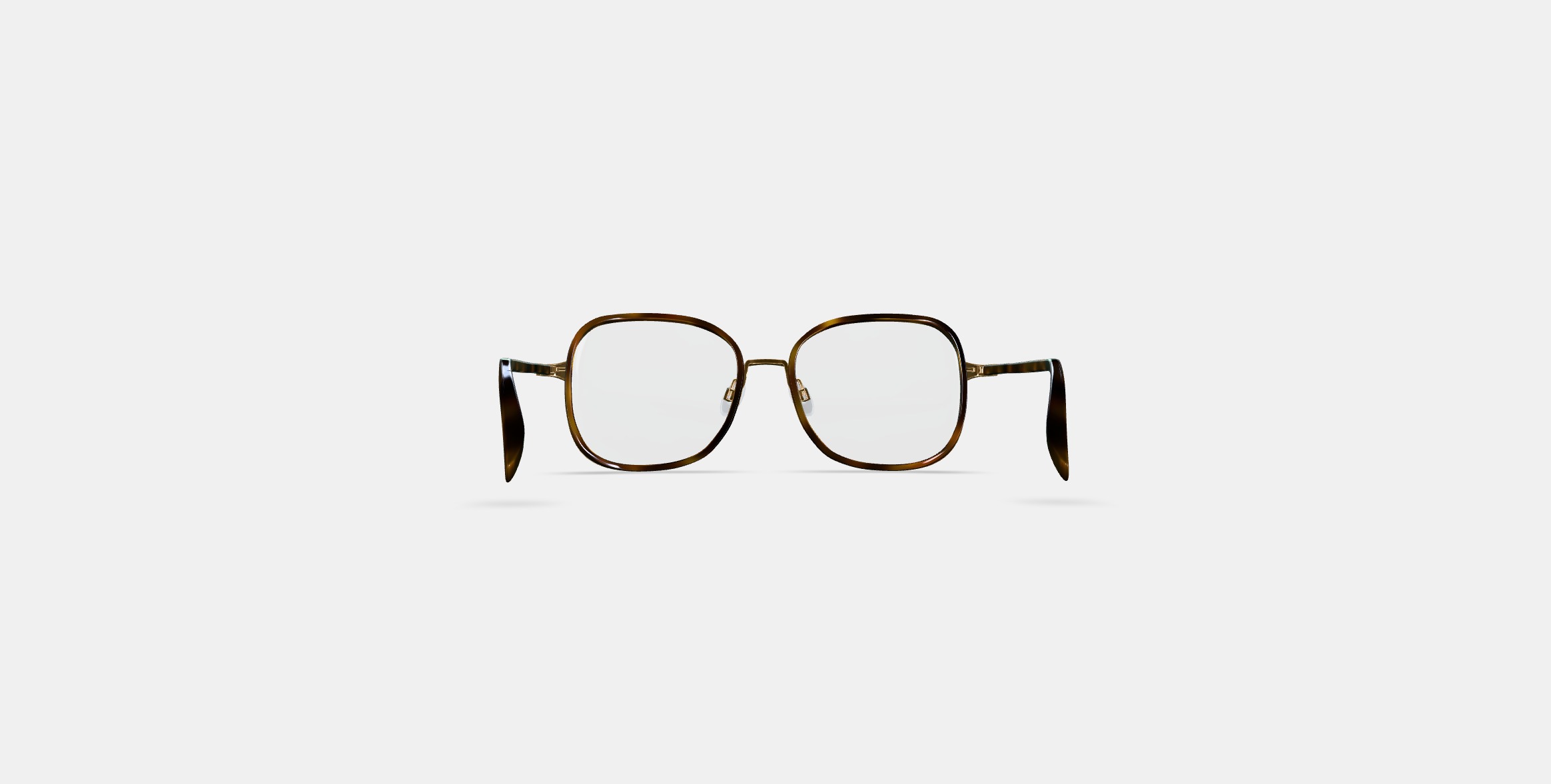 Fernanda Eyeglasses in Cognac Tortoise with Polished Gold 3D model_14