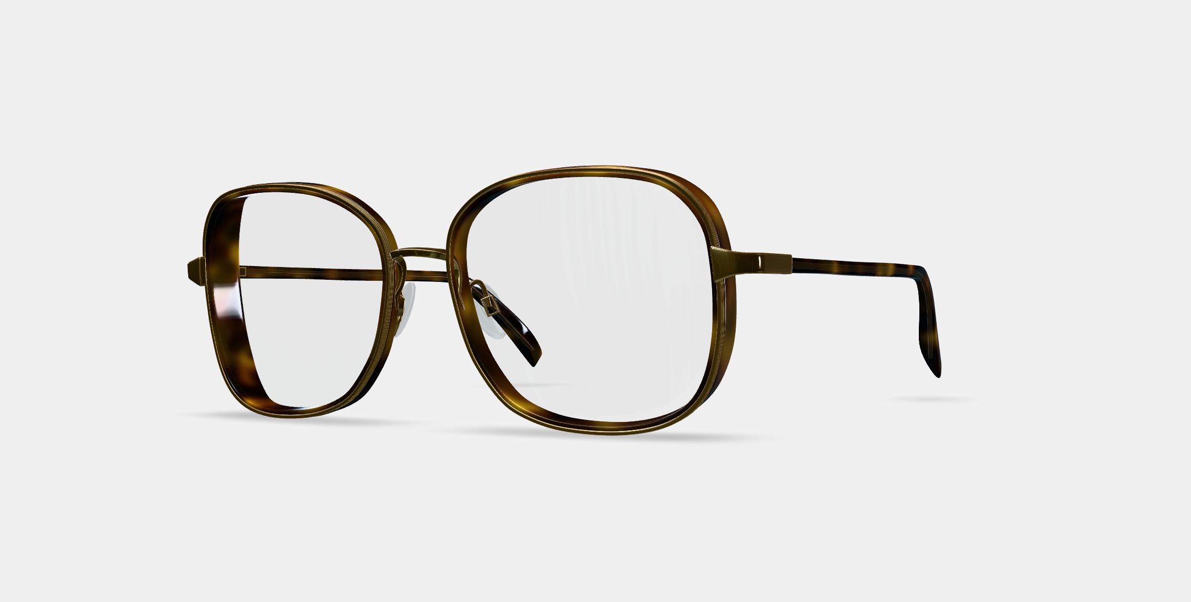 Fernanda Eyeglasses in Cognac Tortoise with Polished Gold 3D model_13