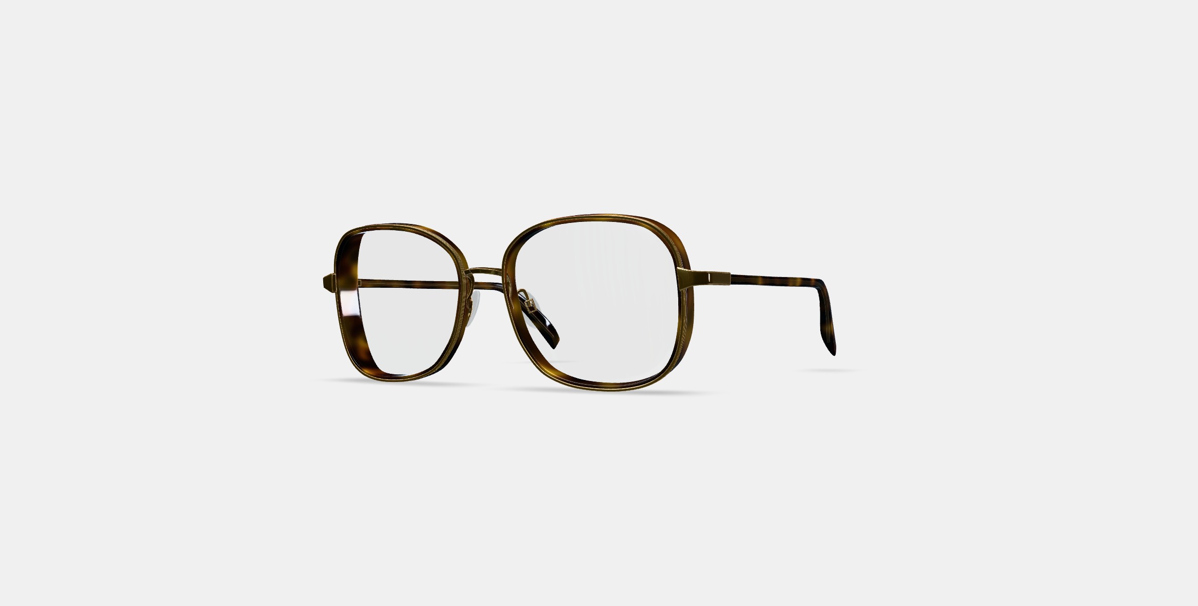 Fernanda Eyeglasses in Cognac Tortoise with Polished Gold 3D model_12