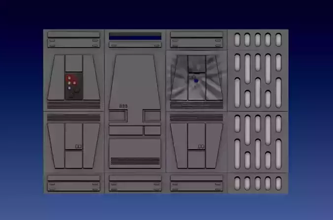 space interior wall 3D print model