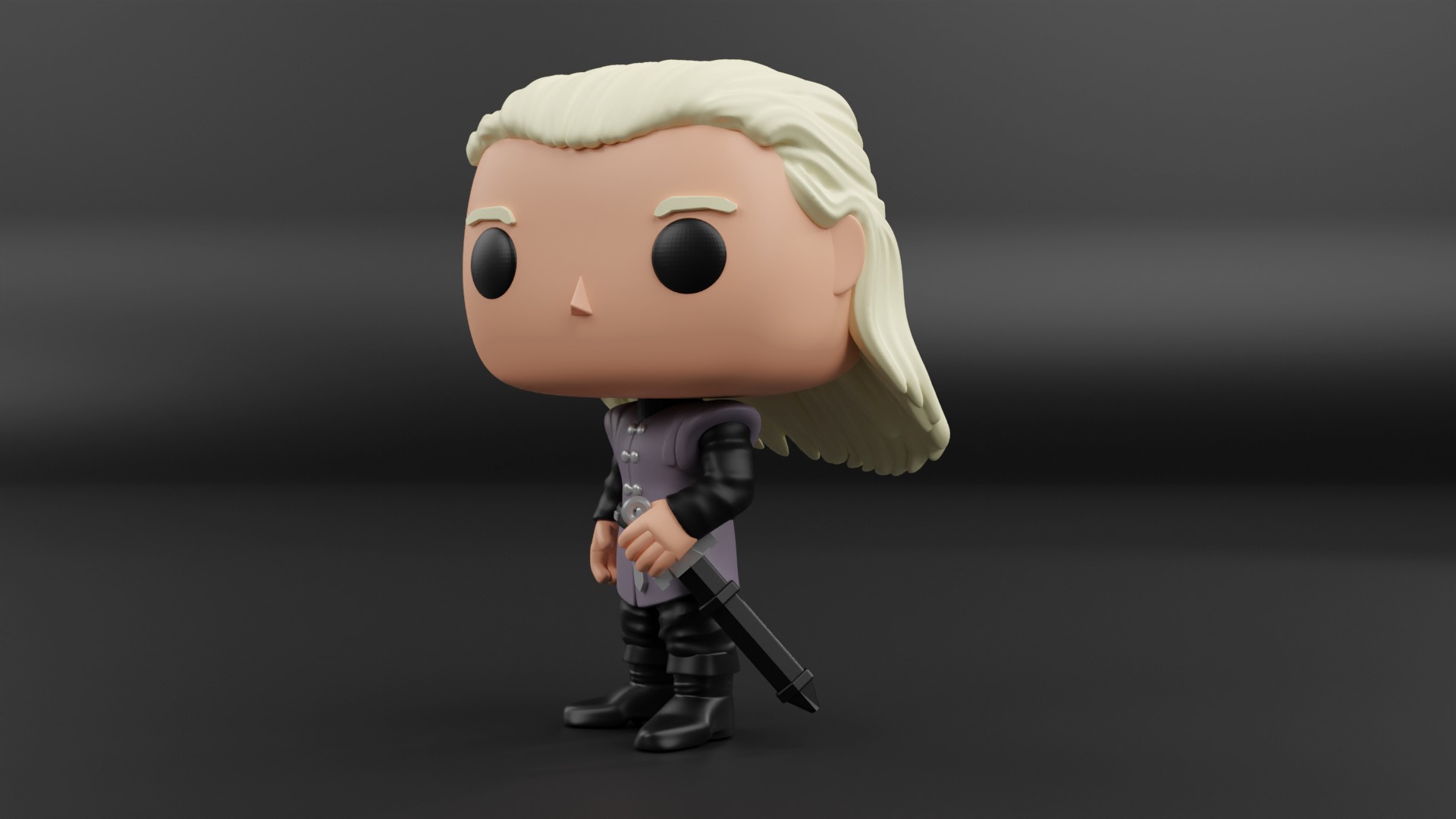 Daemon Targaryen funko pop from house of the dragon 3D print model_3