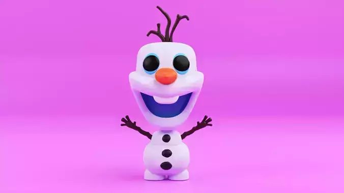 olaf funko pop from the movie frozen 3D print model