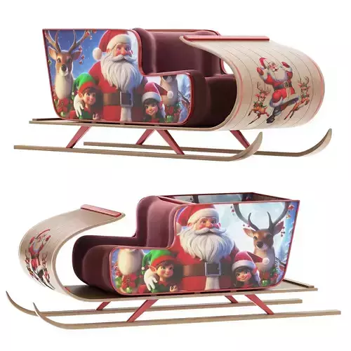 Santas skis 3D model