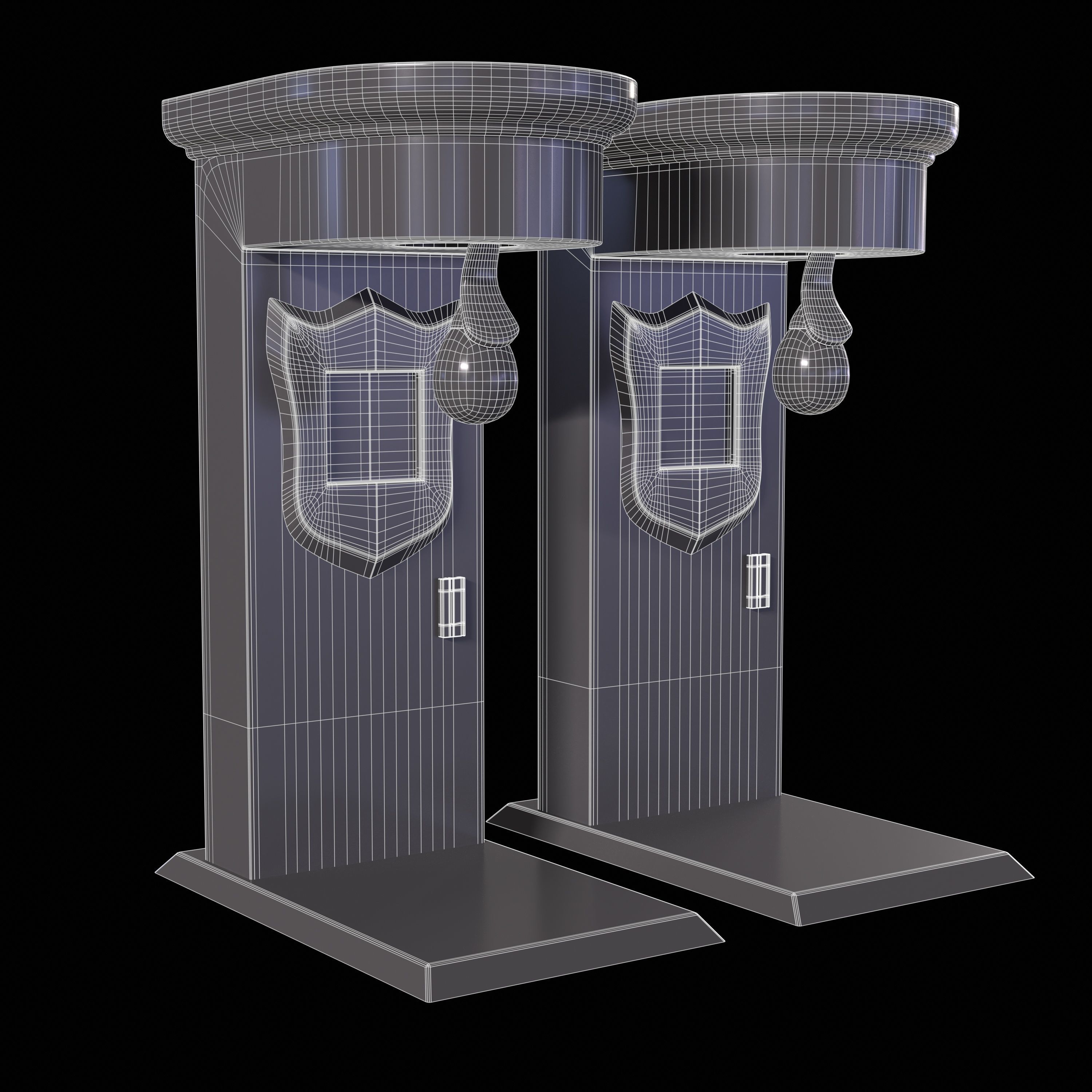 arcade boxing machine Low-poly 3D model_6