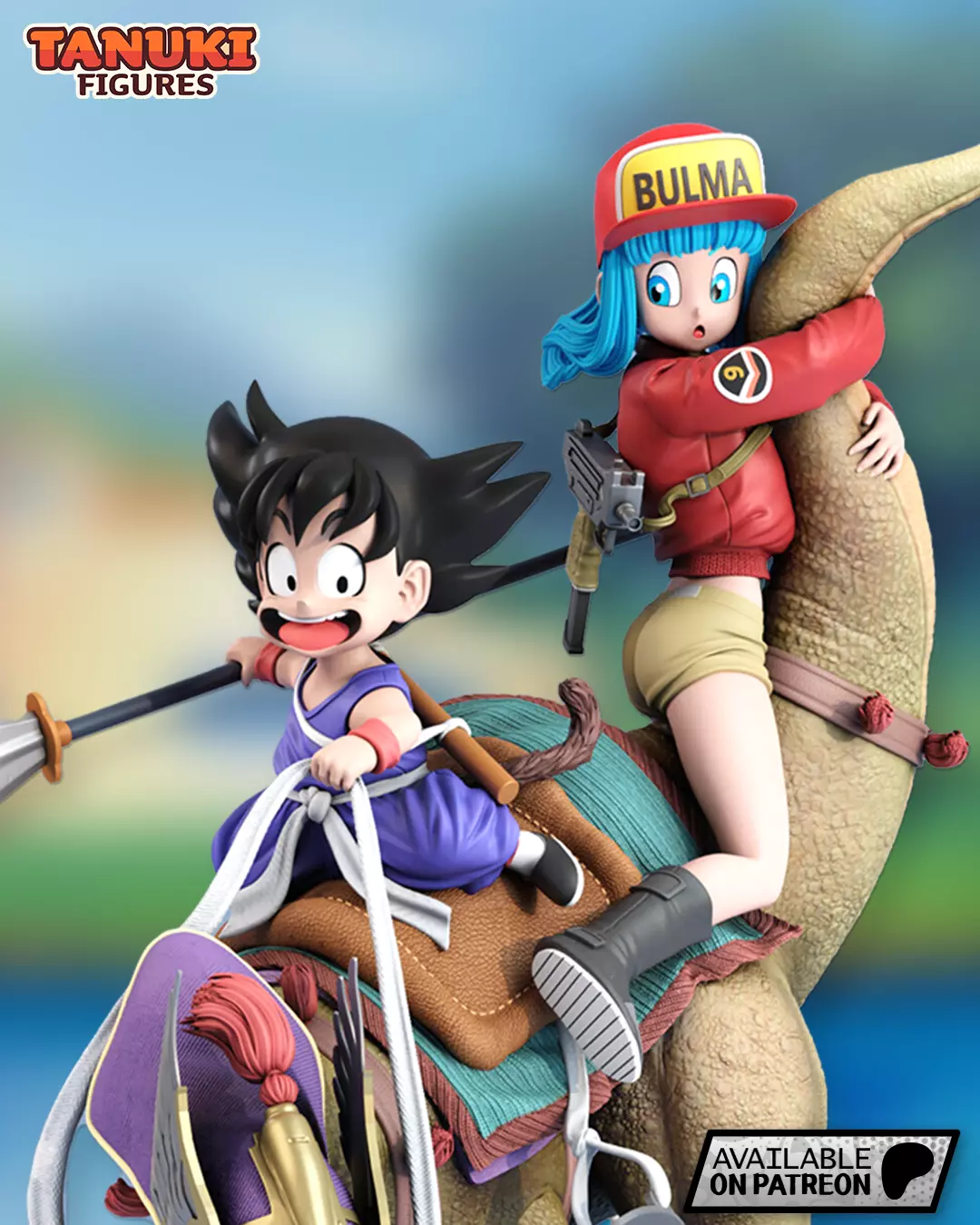 Goku and Bulma - Dragon Ball - Diorama 3D print model