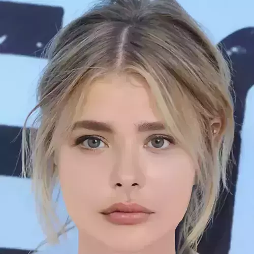 Chloe Grace Moretz Head - No Hair - Low poly head for game