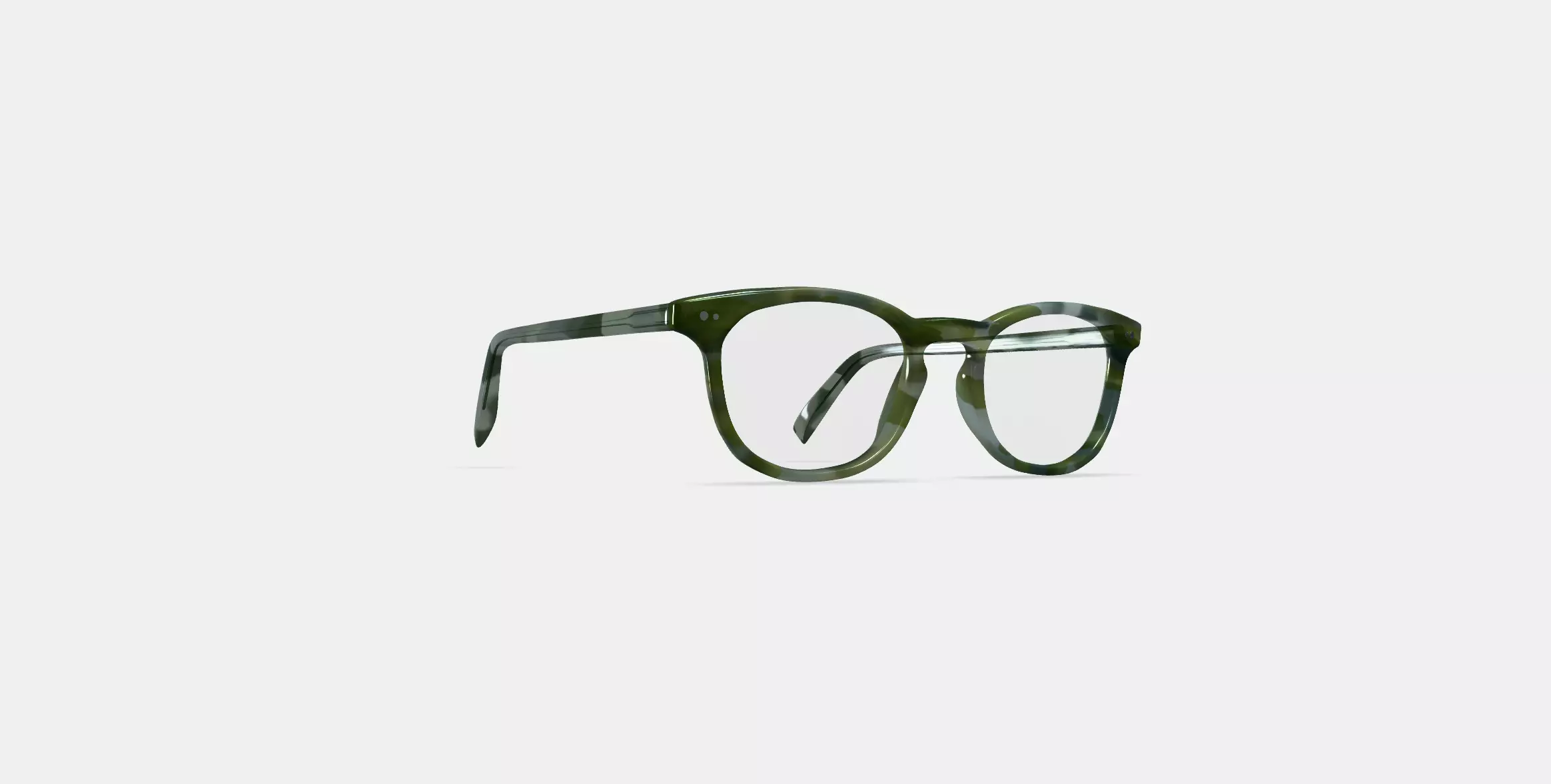 Malik Eyeglasses in Striped Cypress 3D model_0