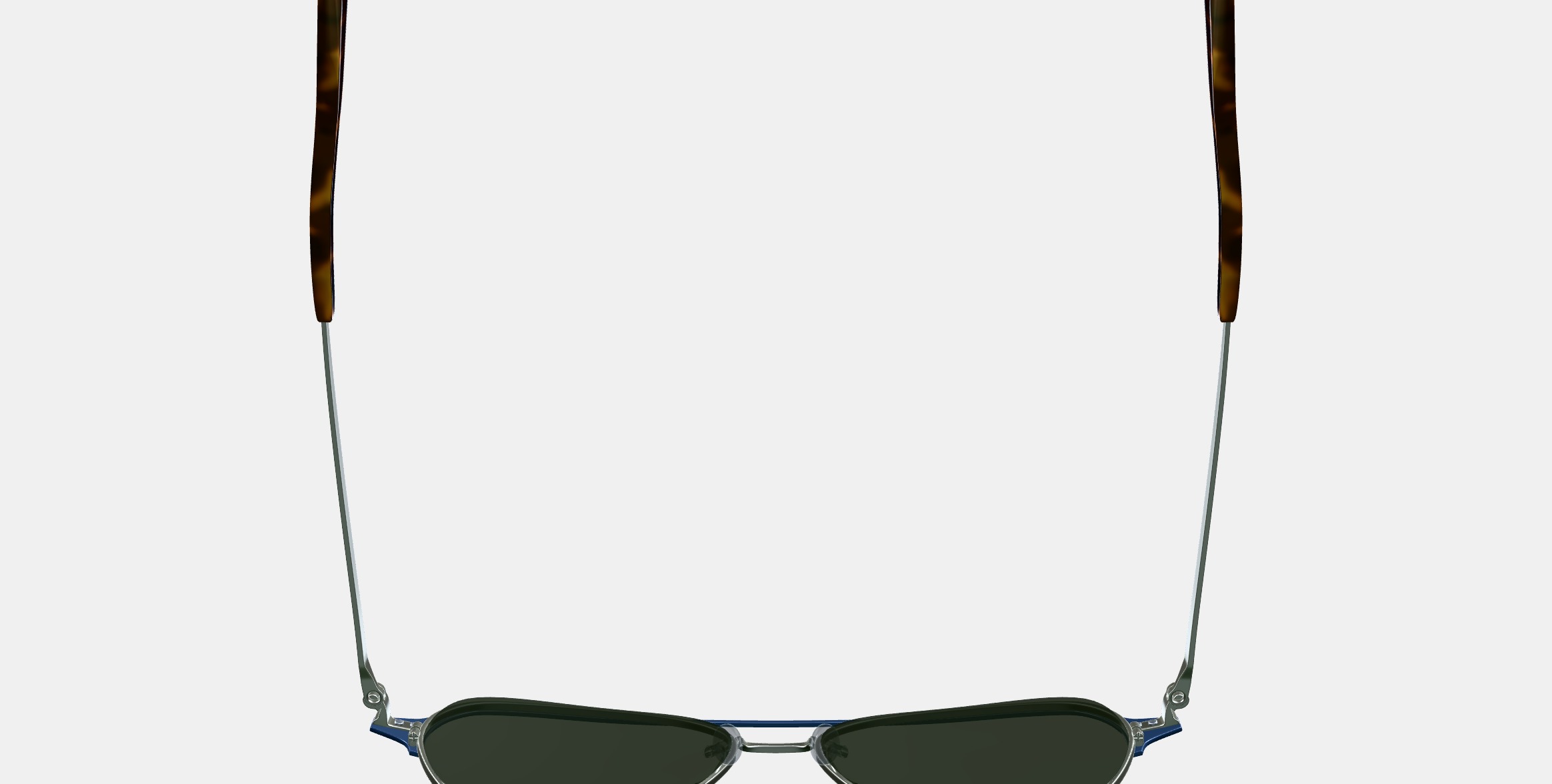 Corson Sunglasses in Polished Silver with Deep Teal 3D model_8