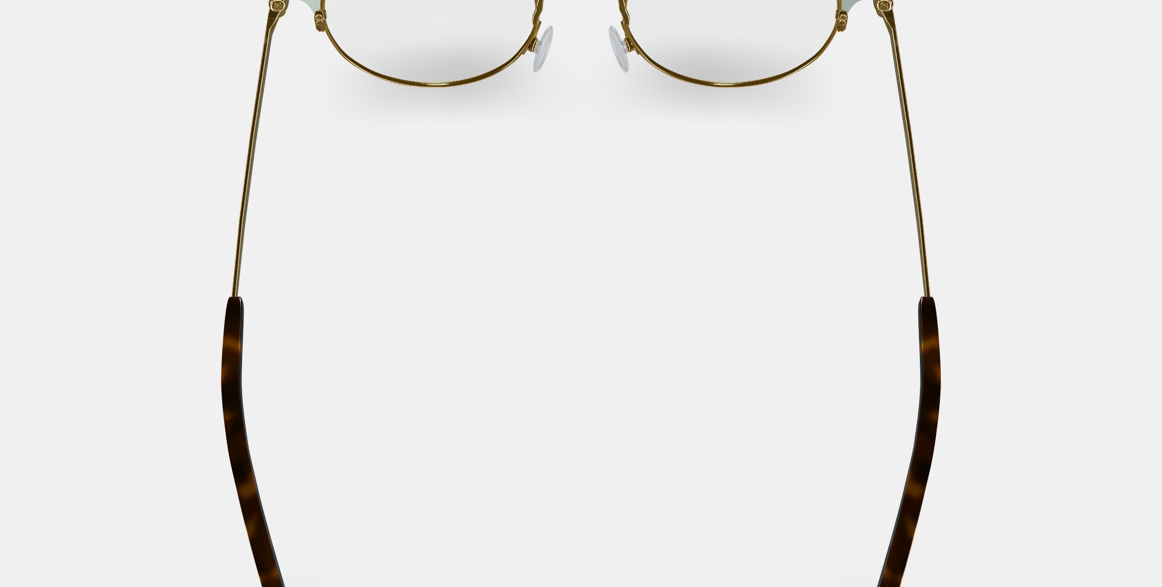 Patel Eyeglasses in Polished Gold with Chantilly 3D model_4