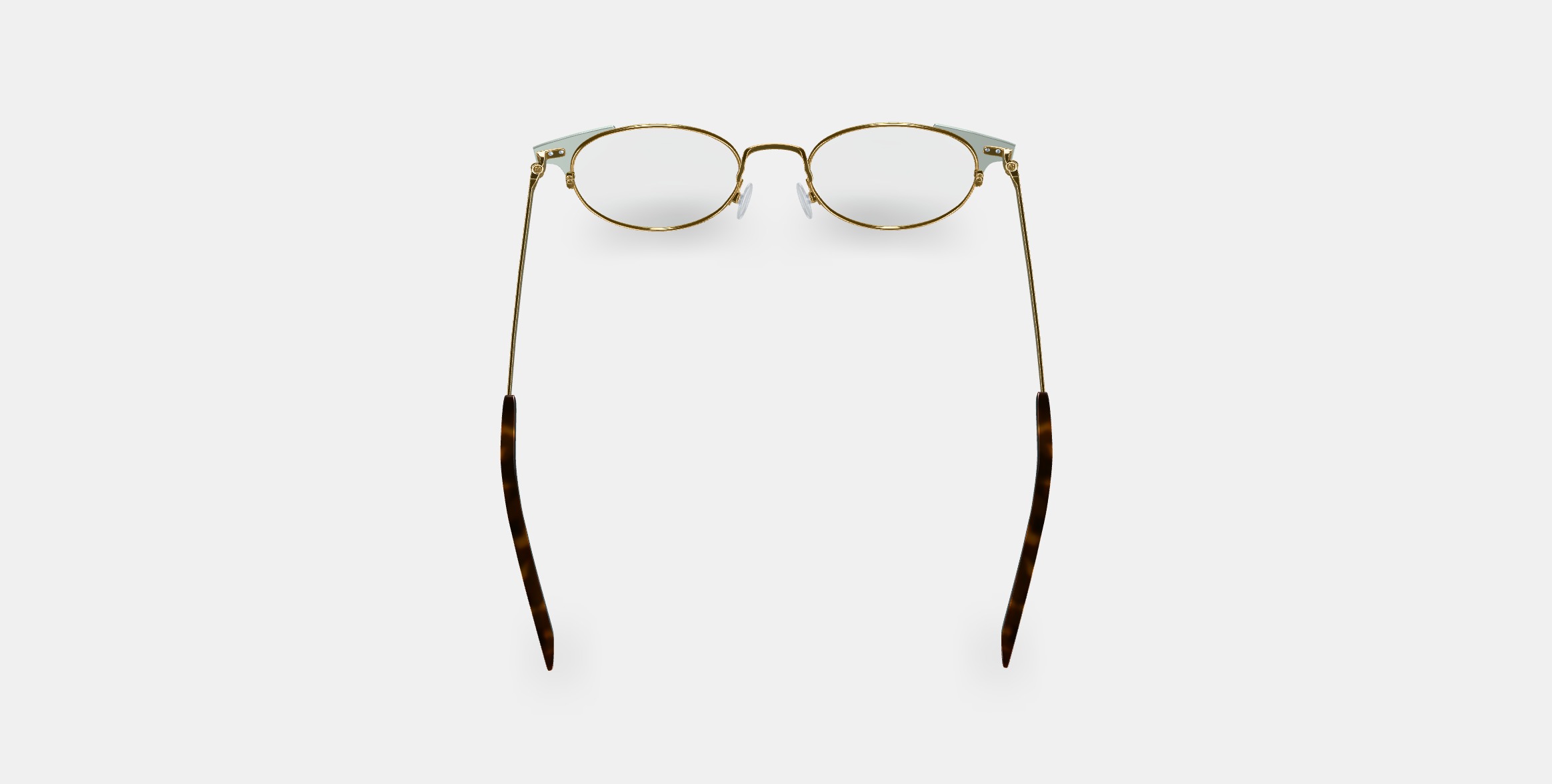 Patel Eyeglasses in Polished Gold with Chantilly 3D model_3