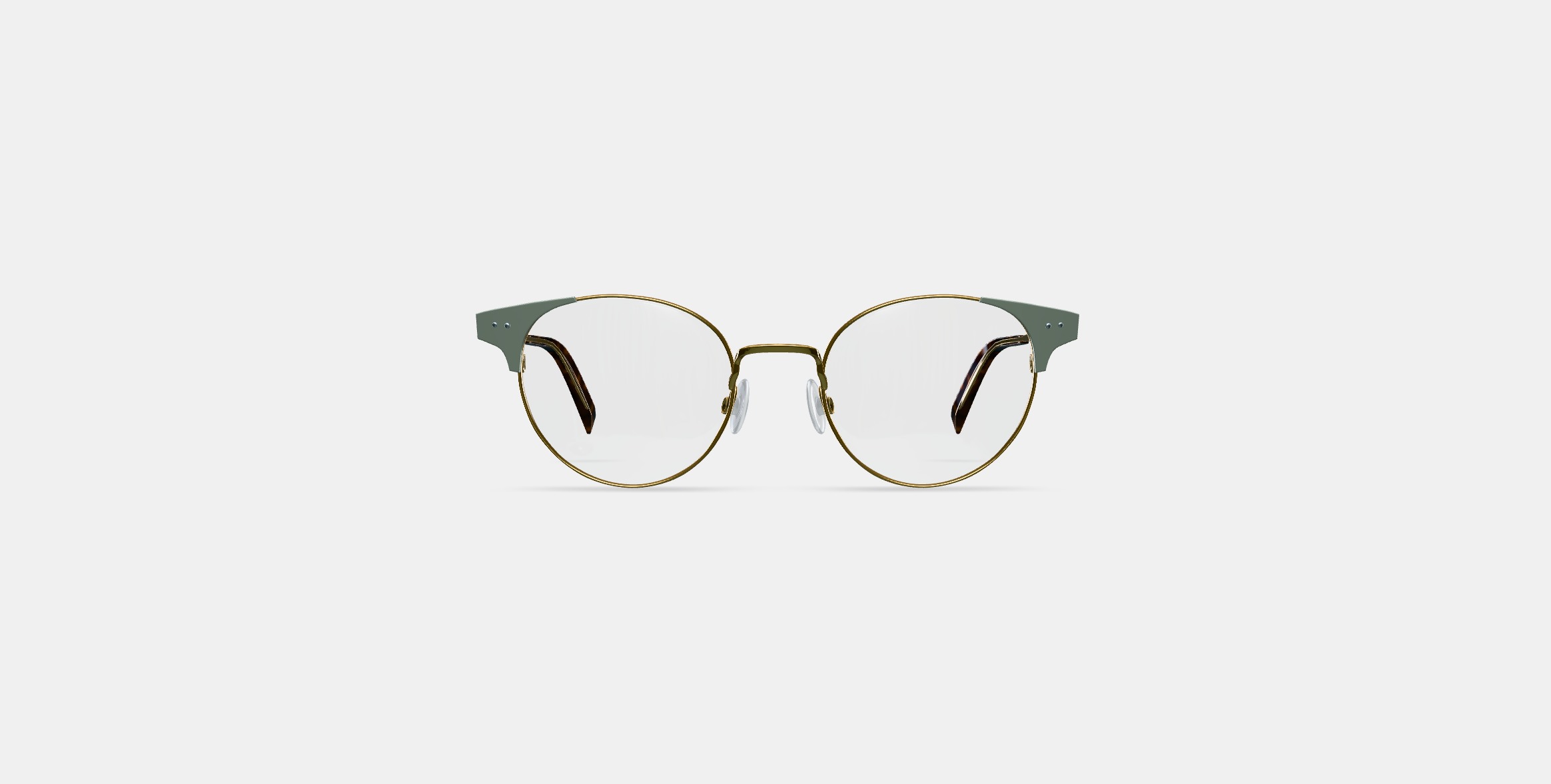 Patel Eyeglasses in Polished Gold with Chantilly 3D model_10