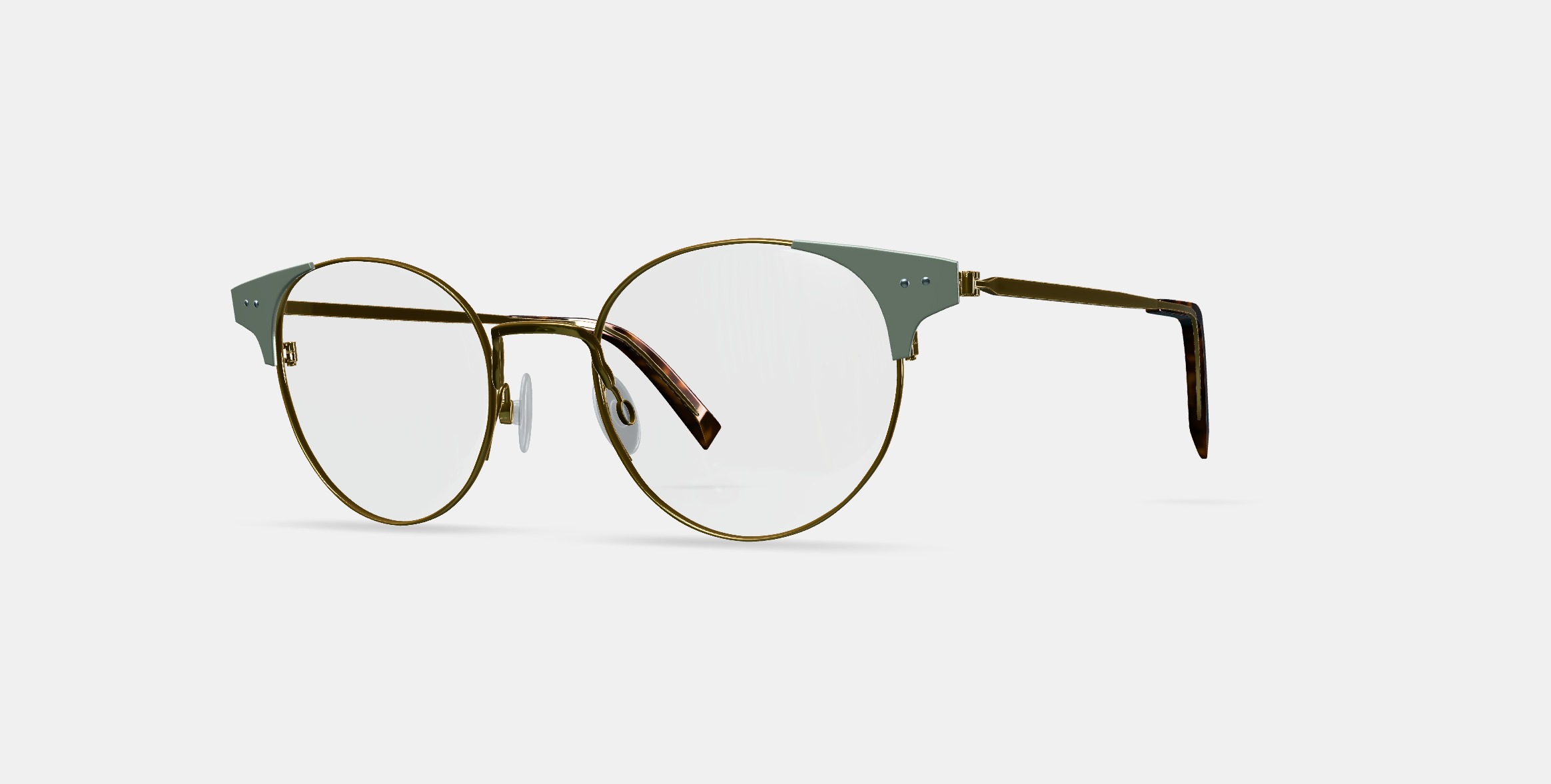 Patel Eyeglasses in Polished Gold with Chantilly 3D model_13