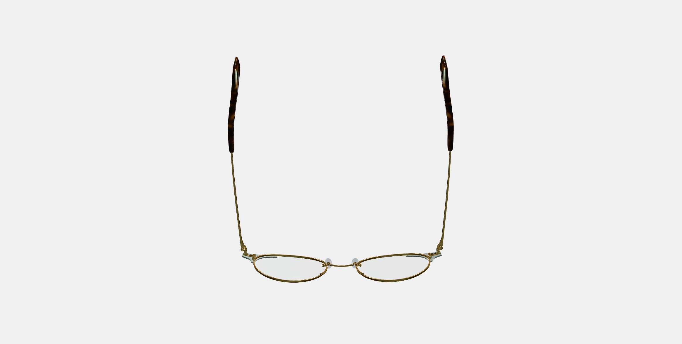 Patel Eyeglasses in Polished Gold with Chantilly 3D model_7
