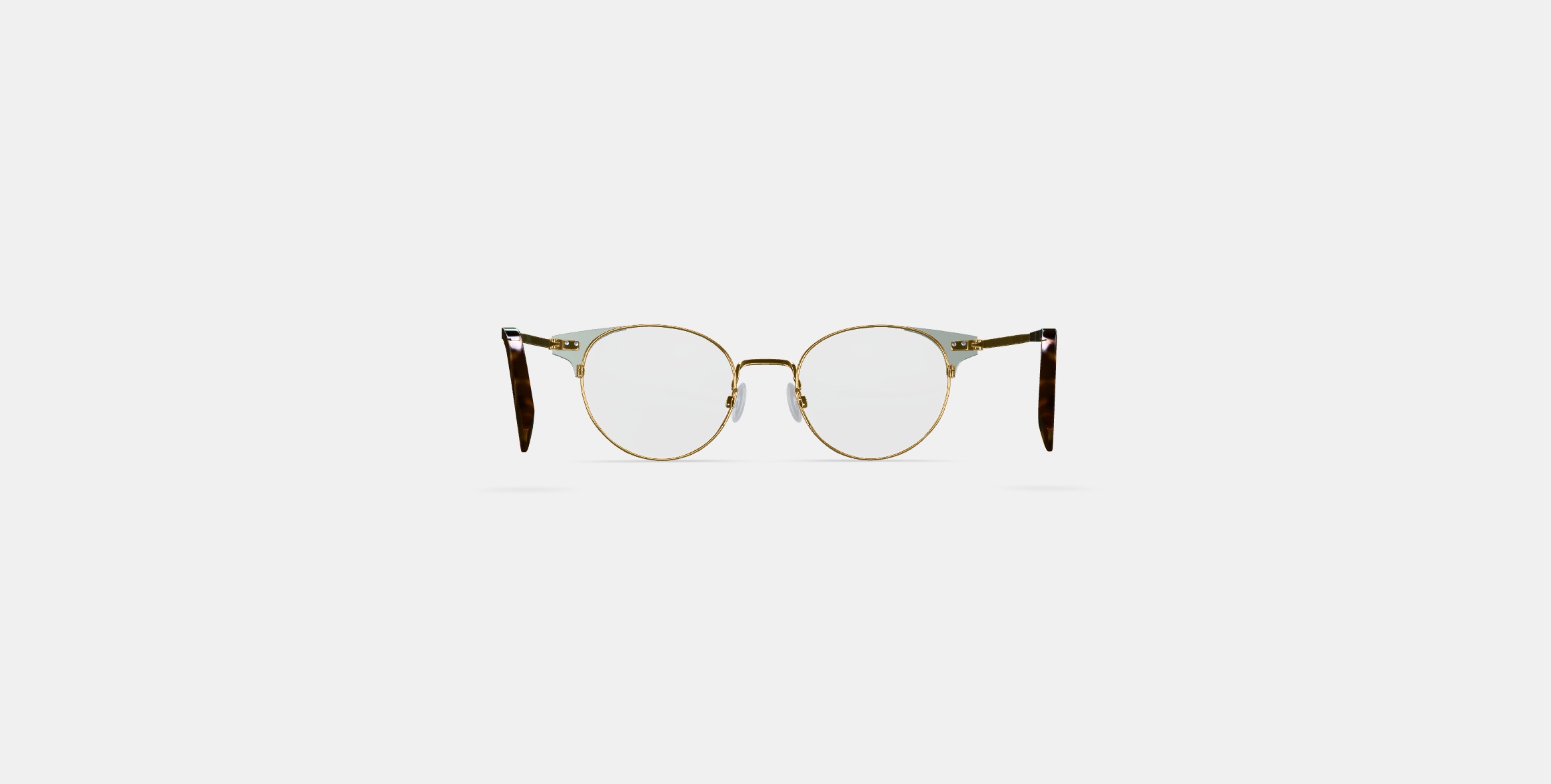 Patel Eyeglasses in Polished Gold with Chantilly 3D model_14