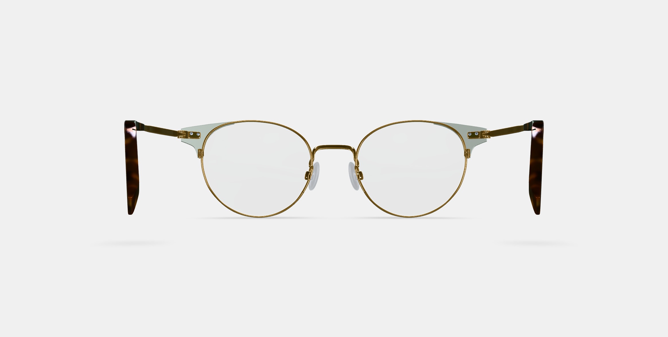 Patel Eyeglasses in Polished Gold with Chantilly 3D model_15