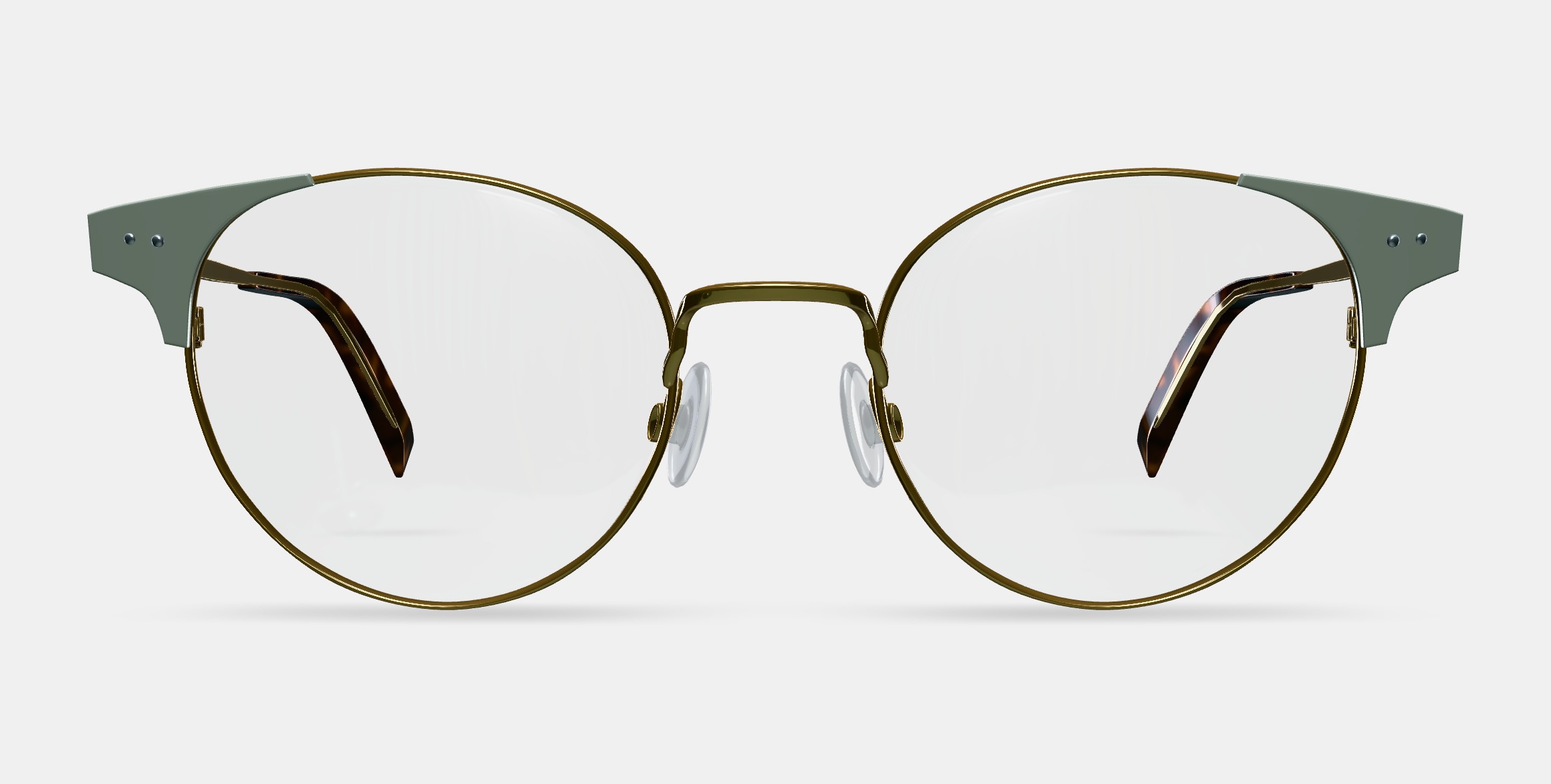 Patel Eyeglasses in Polished Gold with Chantilly 3D model_11