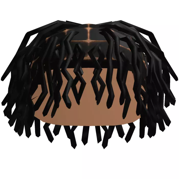 Messy Curly Twist Dreads Low-poly 3D model_0