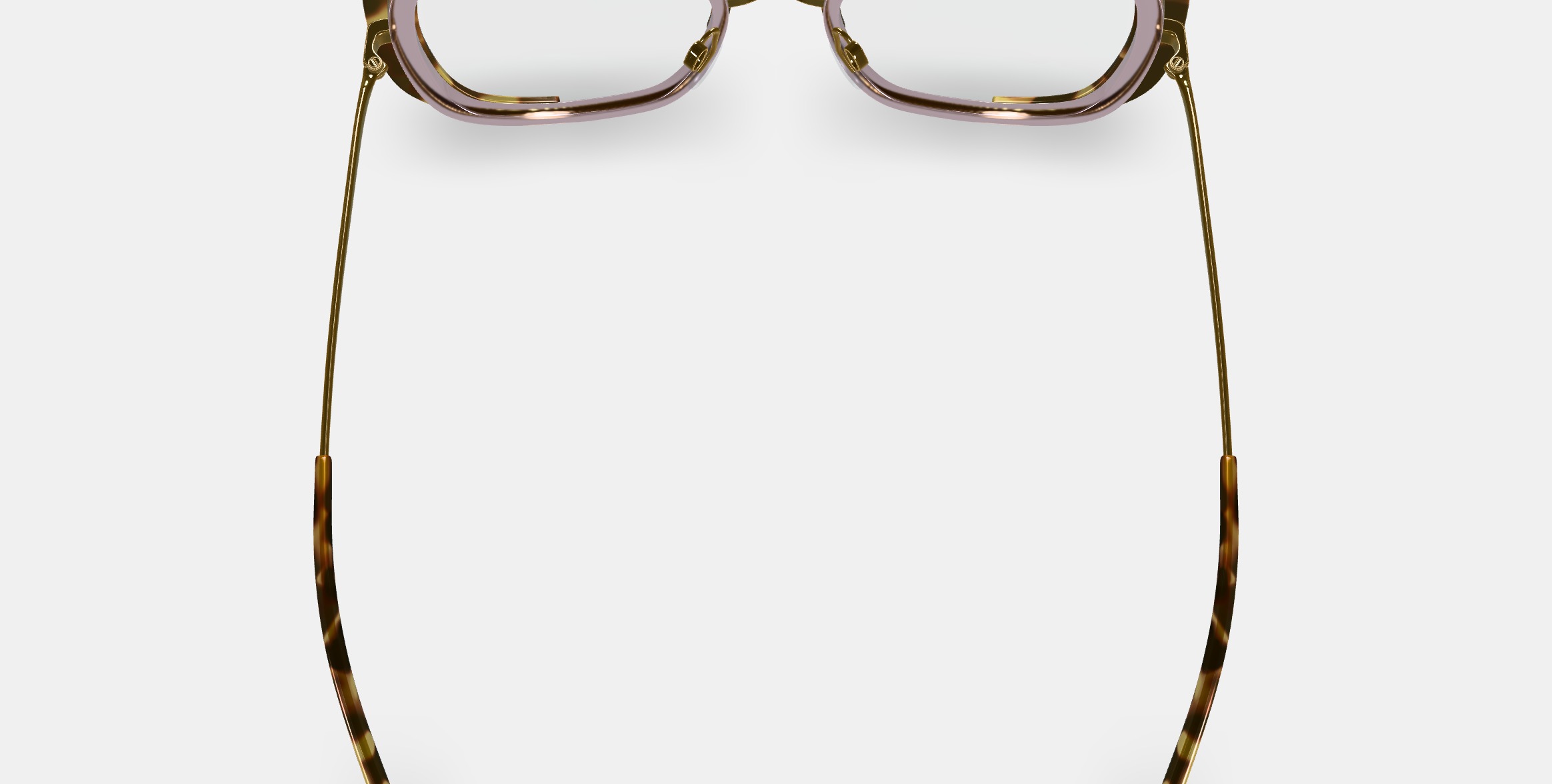 Halima Eyeglasses in Layered Taro Tortoise with Polished Gold 3D model_5