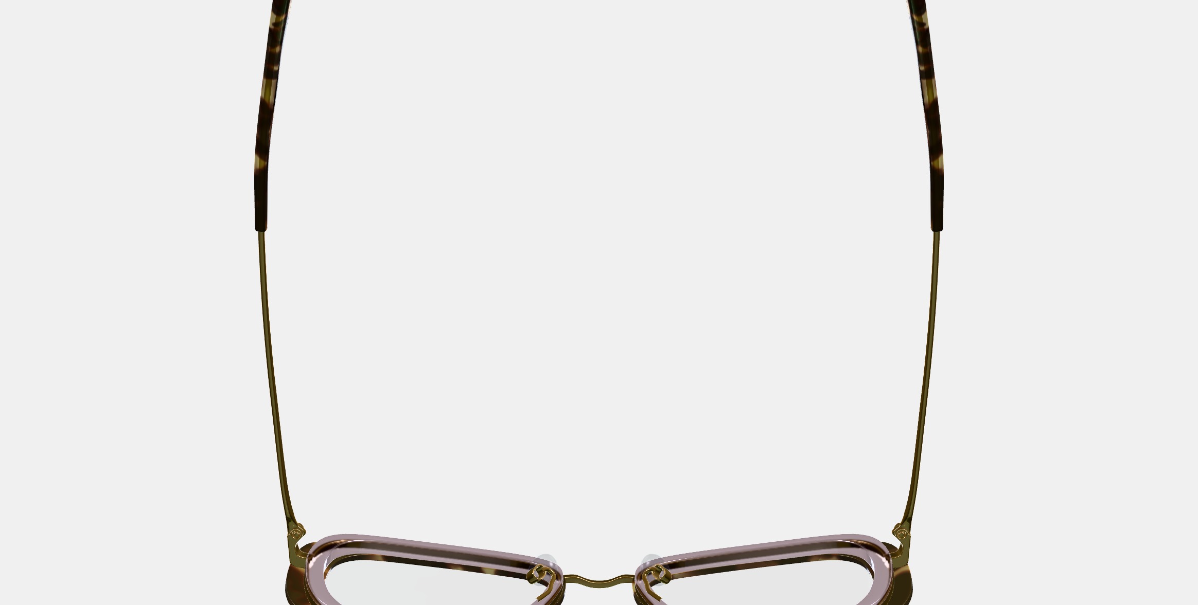 Halima Eyeglasses in Layered Taro Tortoise with Polished Gold 3D model_8