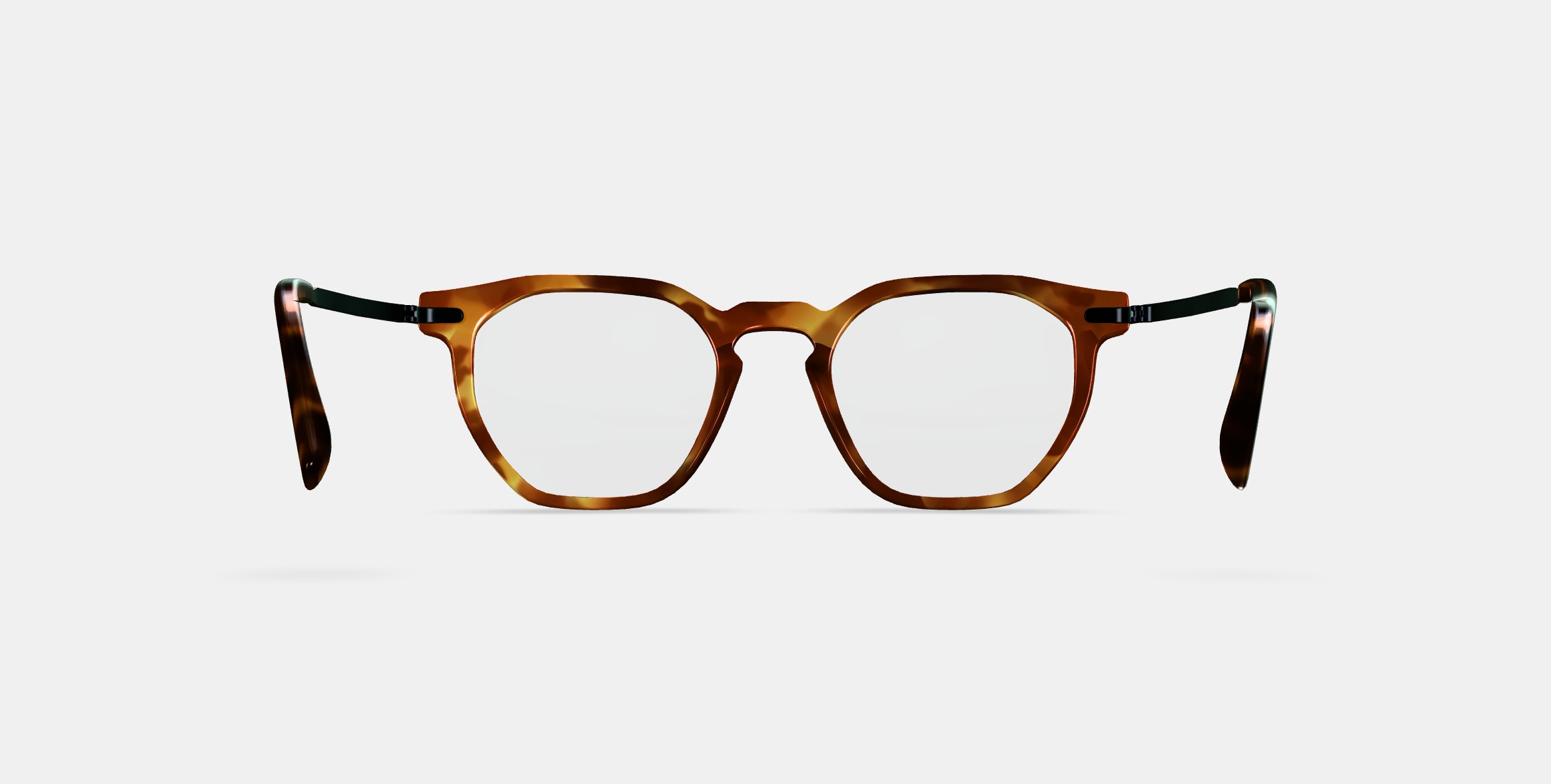 Rustin Eyeglasses in Root Beer with Brushed Ink 3D model_15