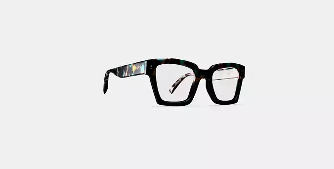 Sonia Eyeglasses in Aventurine Tortoise Fade 3D model