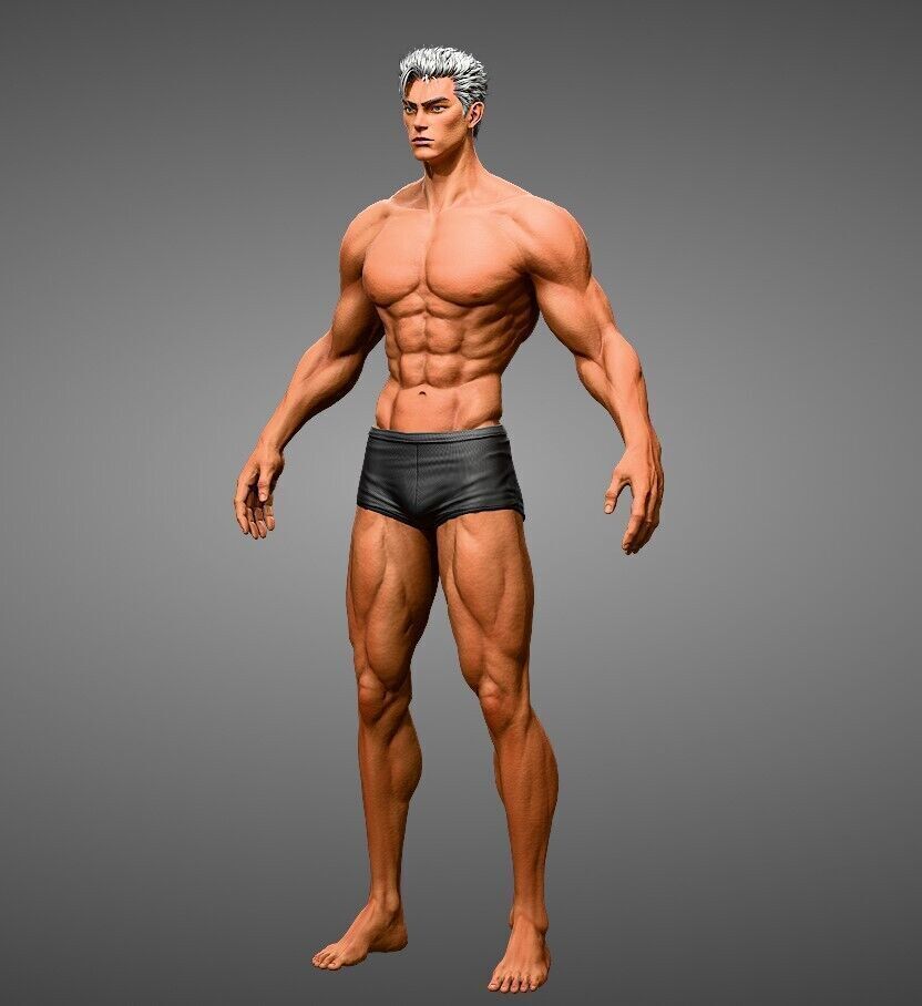3D Male Body base-mesh 3D model_5