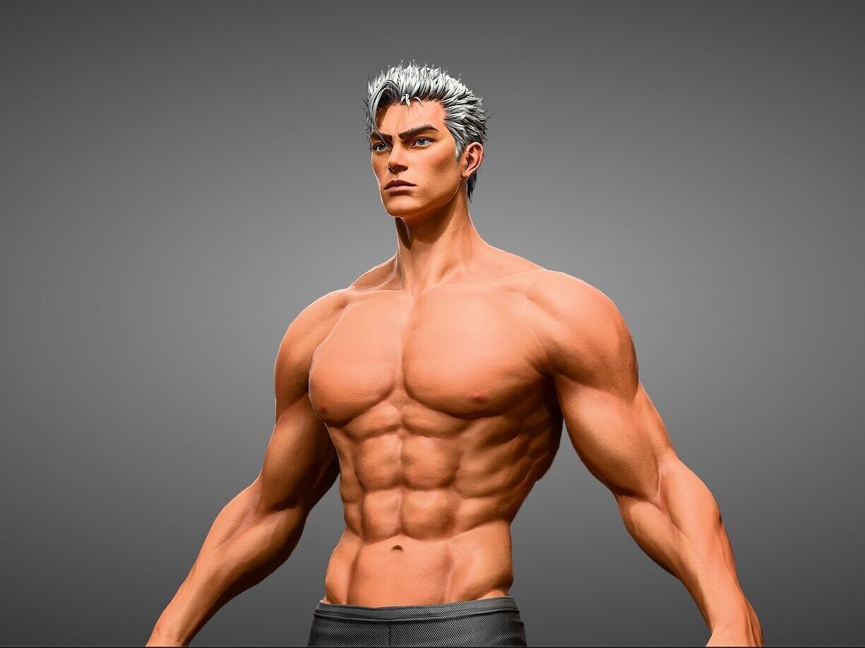 3D Male Body base-mesh 3D model_7