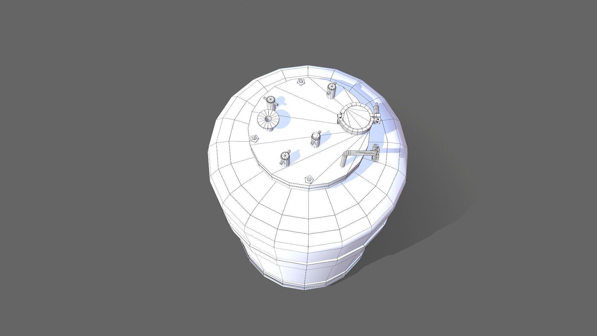 Vessel Low-poly 3D model_7